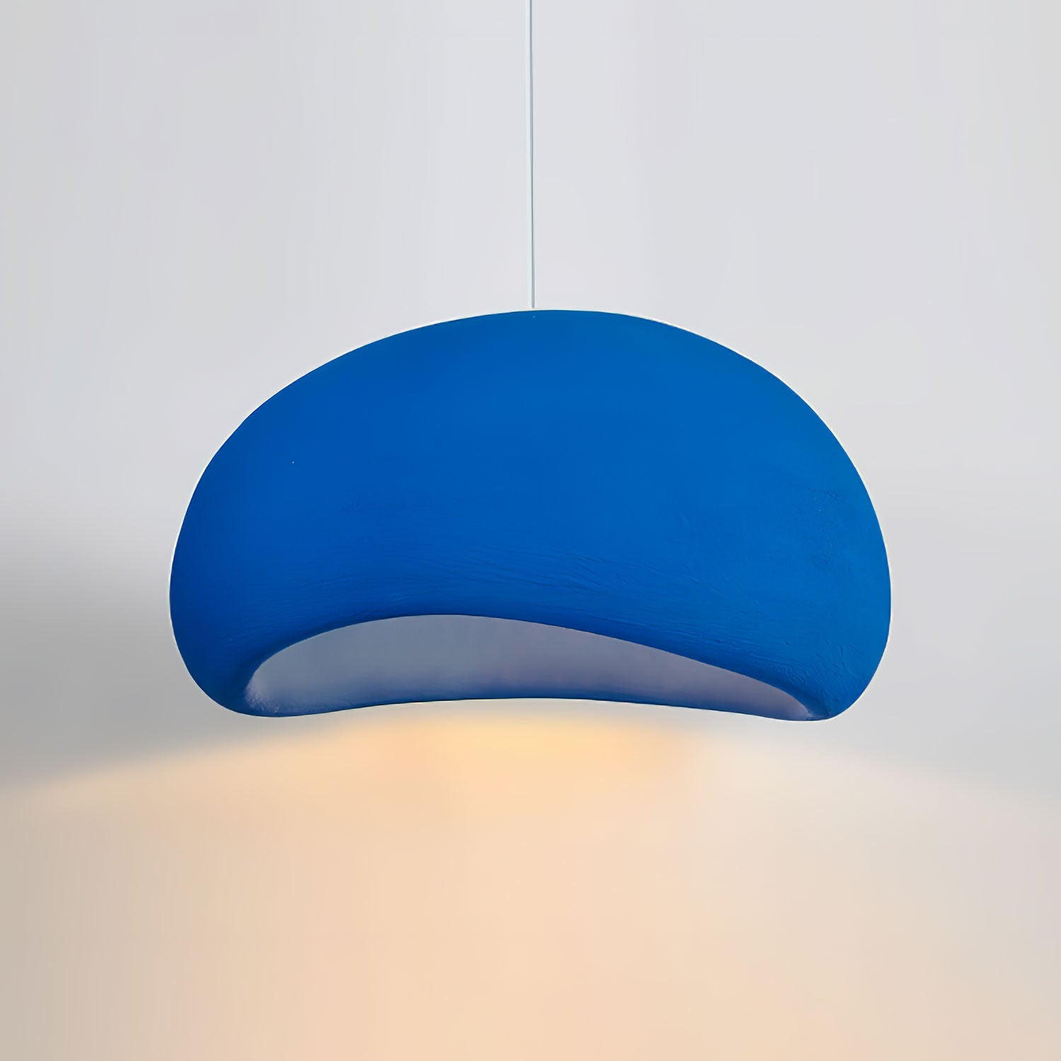Solara Pendant Lamp Plaster Half Dome Plug In Wabi Sabi