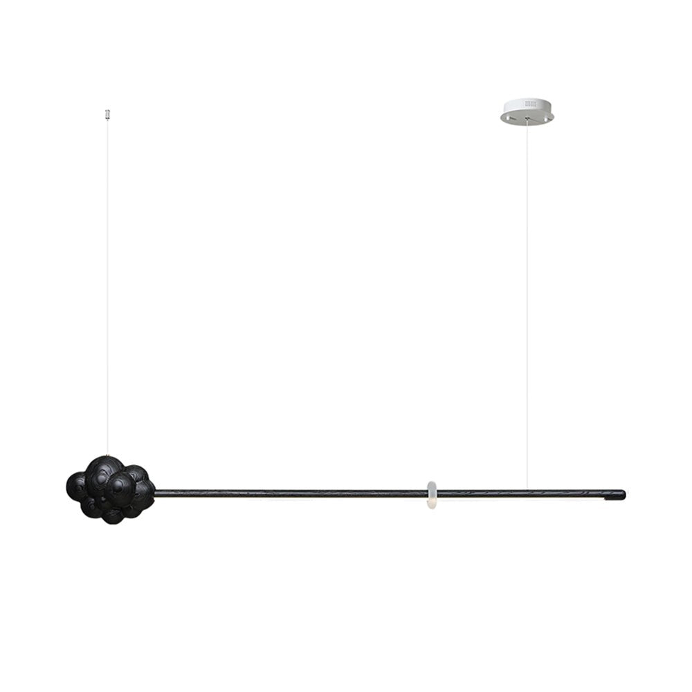 Lustra Suspension Minérale Nuage Bois Minimaliste