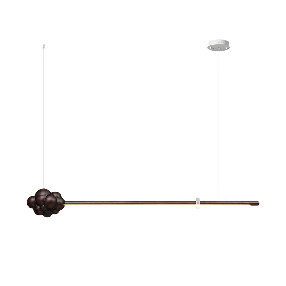 Lustra Suspension Minérale Nuage Bois Minimaliste