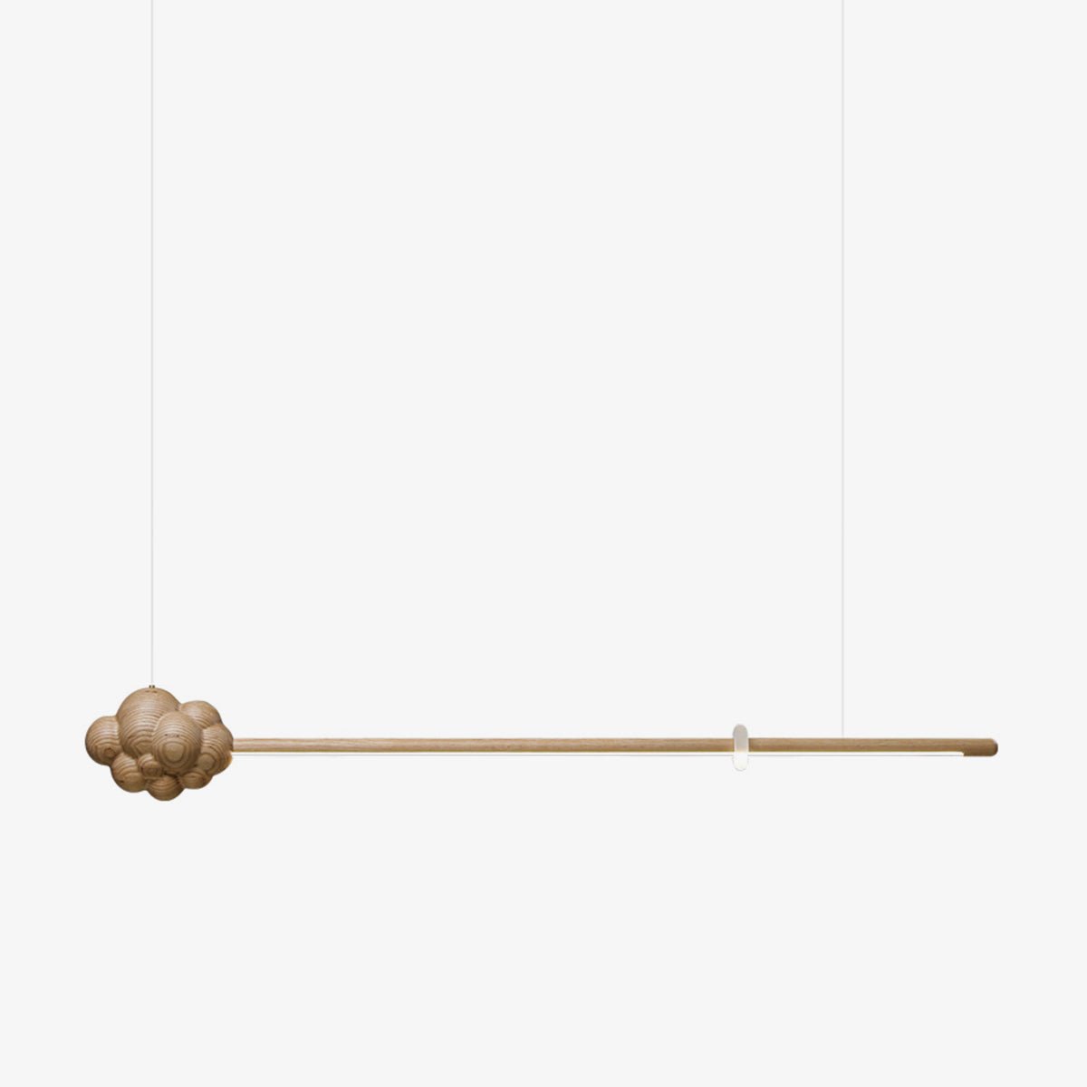 Lustra Suspension Minérale Nuage Bois Minimaliste