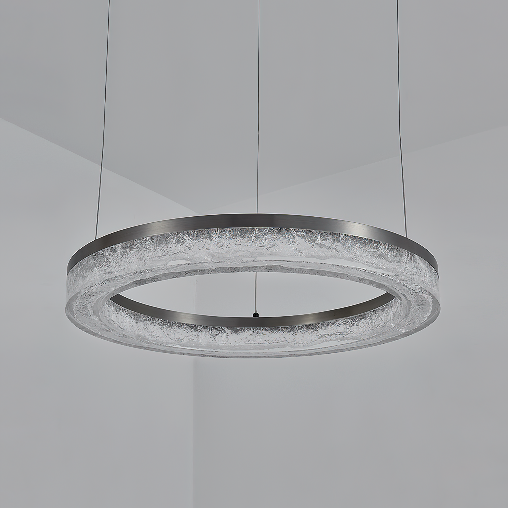 Idyll Lustre Rond LED Métal Résine Minimaliste Moderne