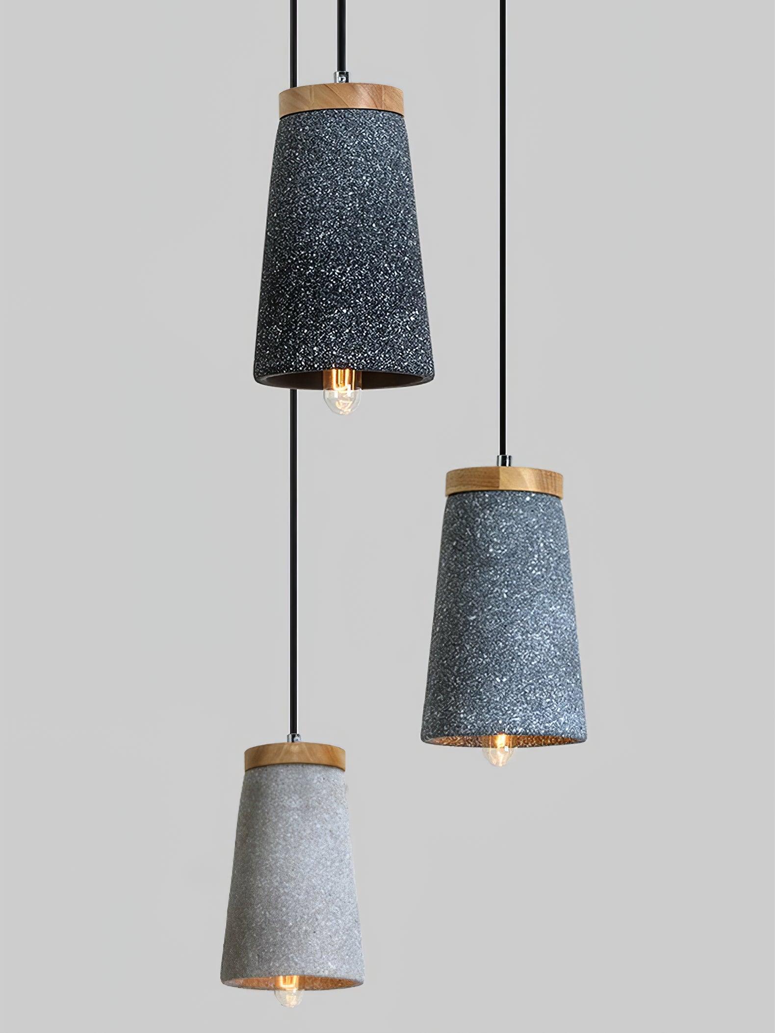 Althere Lustre Suspendu En Bois Et Ciment