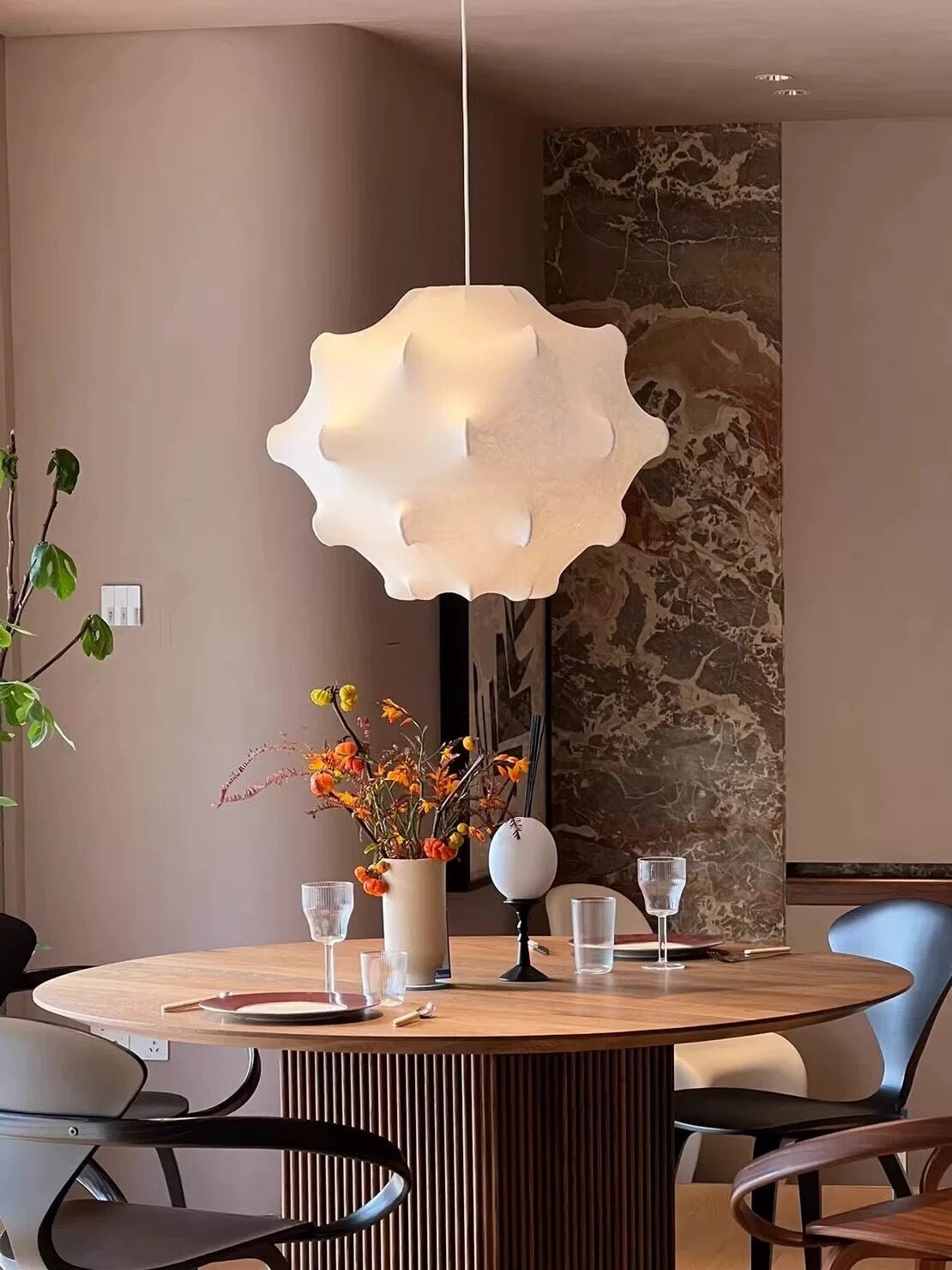 Lumina Suspension en Soie Contemporaine