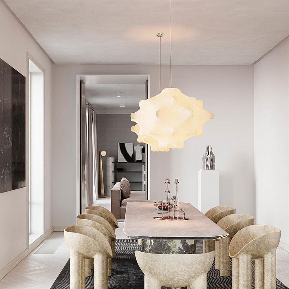 Lumina Suspension en Soie Contemporaine