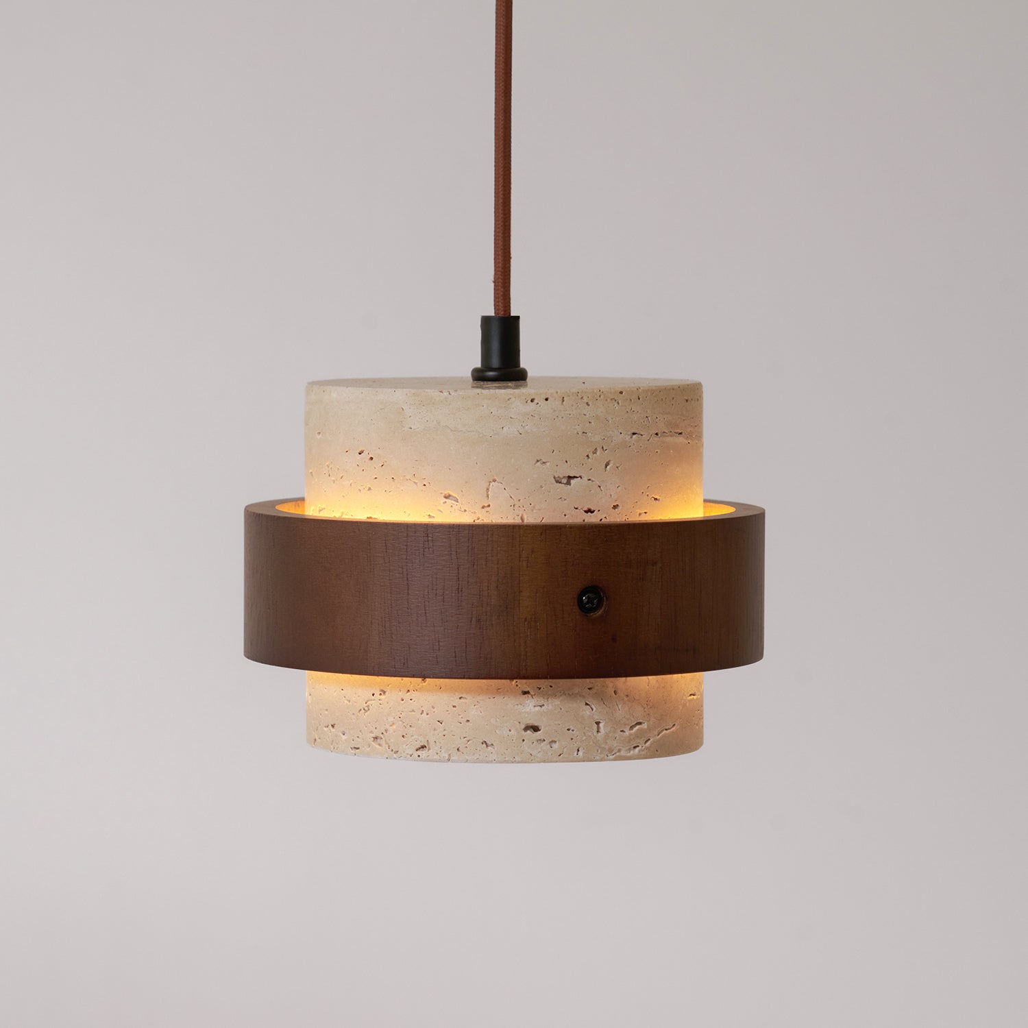 Cumirora Suspension Cylindre Superposé en Travertin