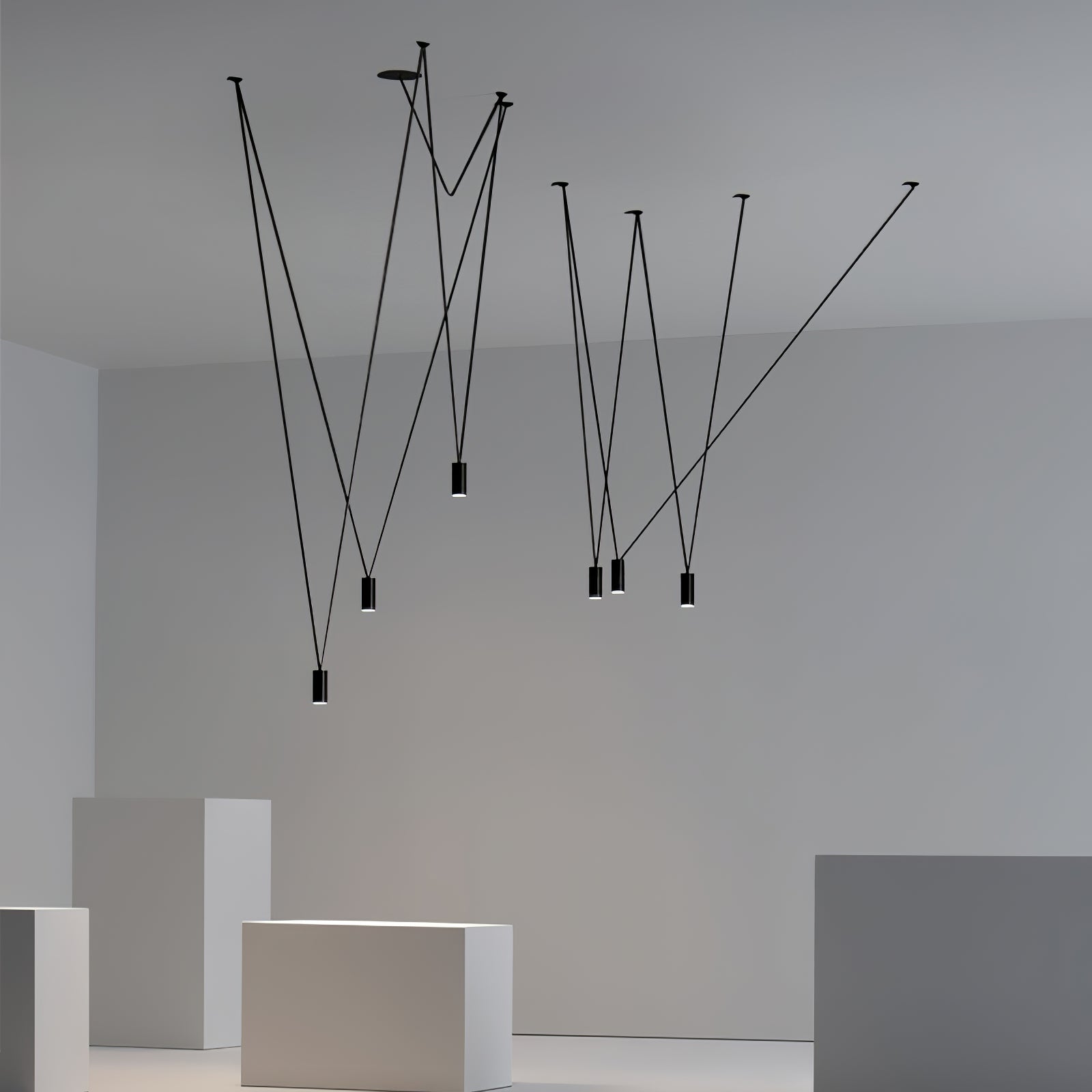Lustra Collection de Suspensions Lampes Fils Câblés Fins