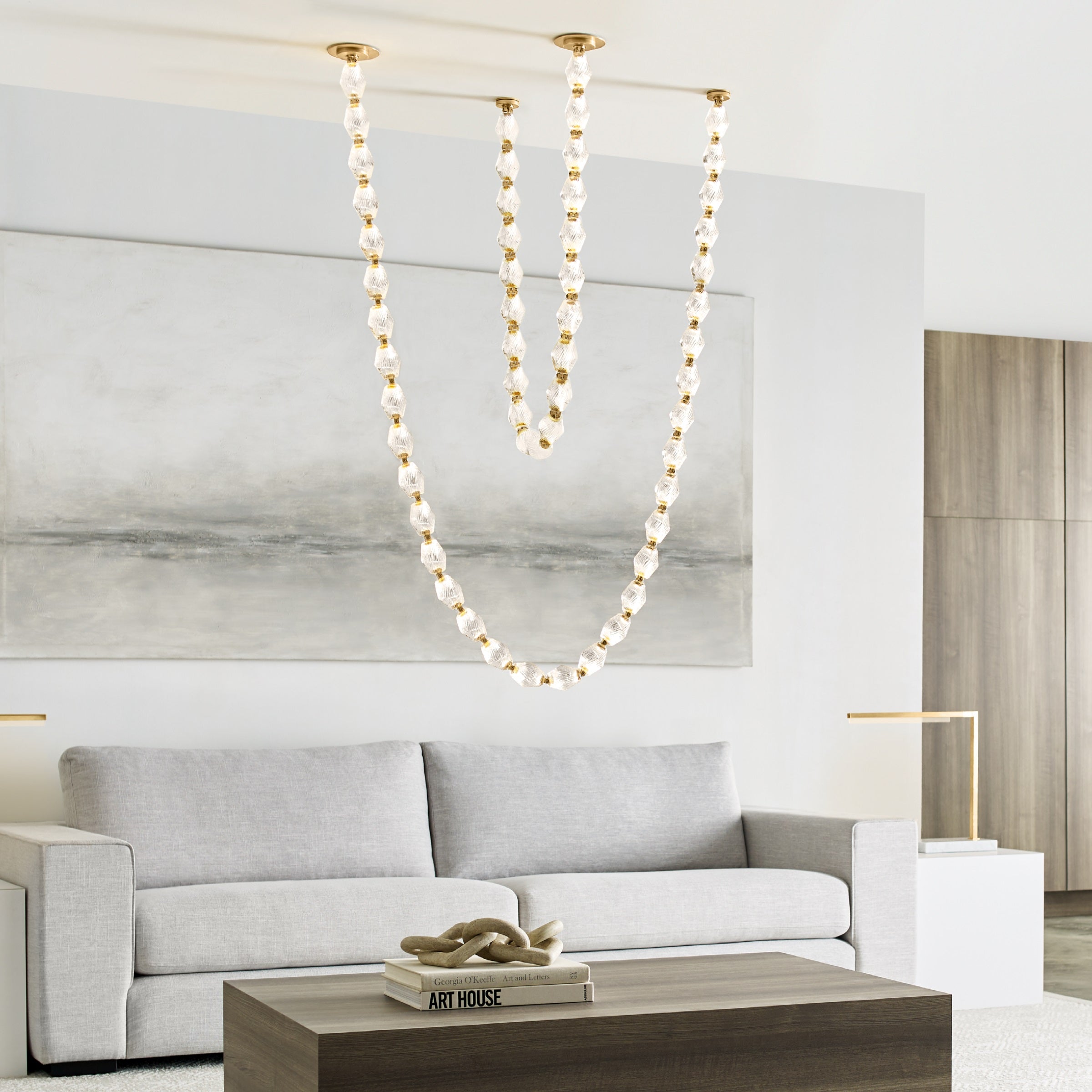 Karma Lustre Métal Verre Minimaliste Moderne