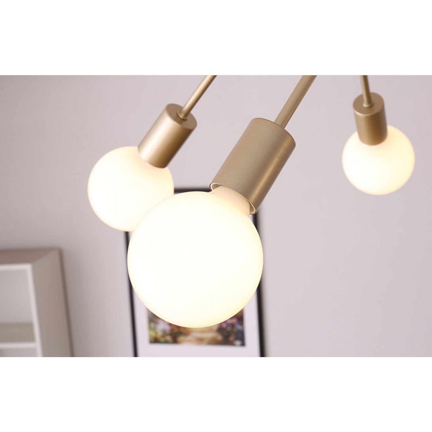 Oasis Lampe De Plafond Sputnik Métal Verre Art Unique