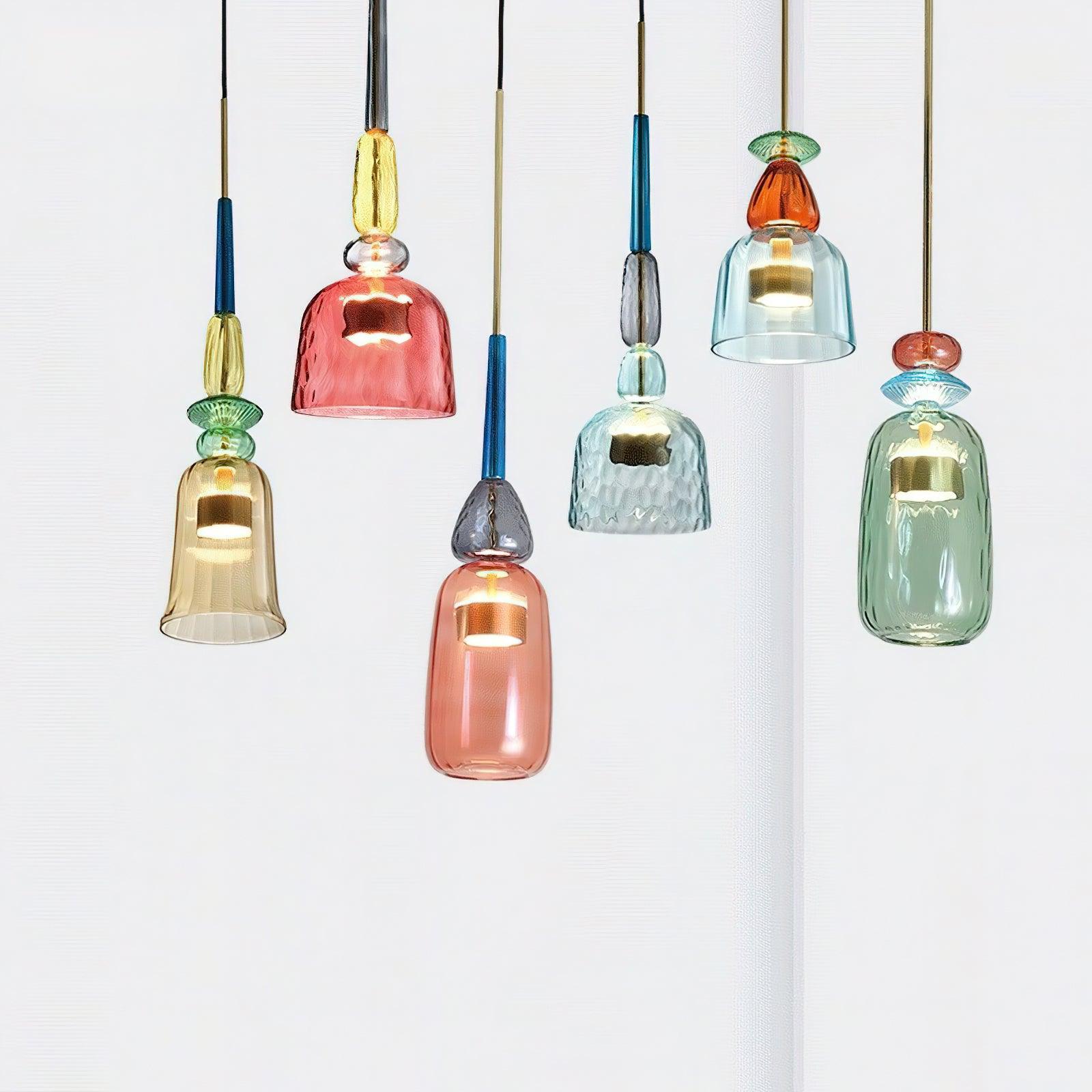 Muse Suspension en Verre Bohémienne