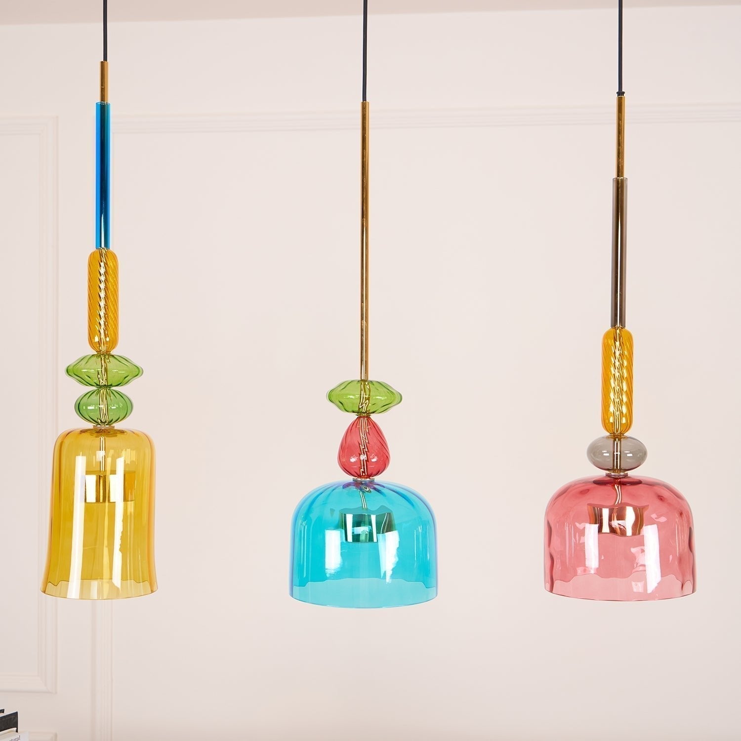 Muse Suspension en Verre Bohémienne