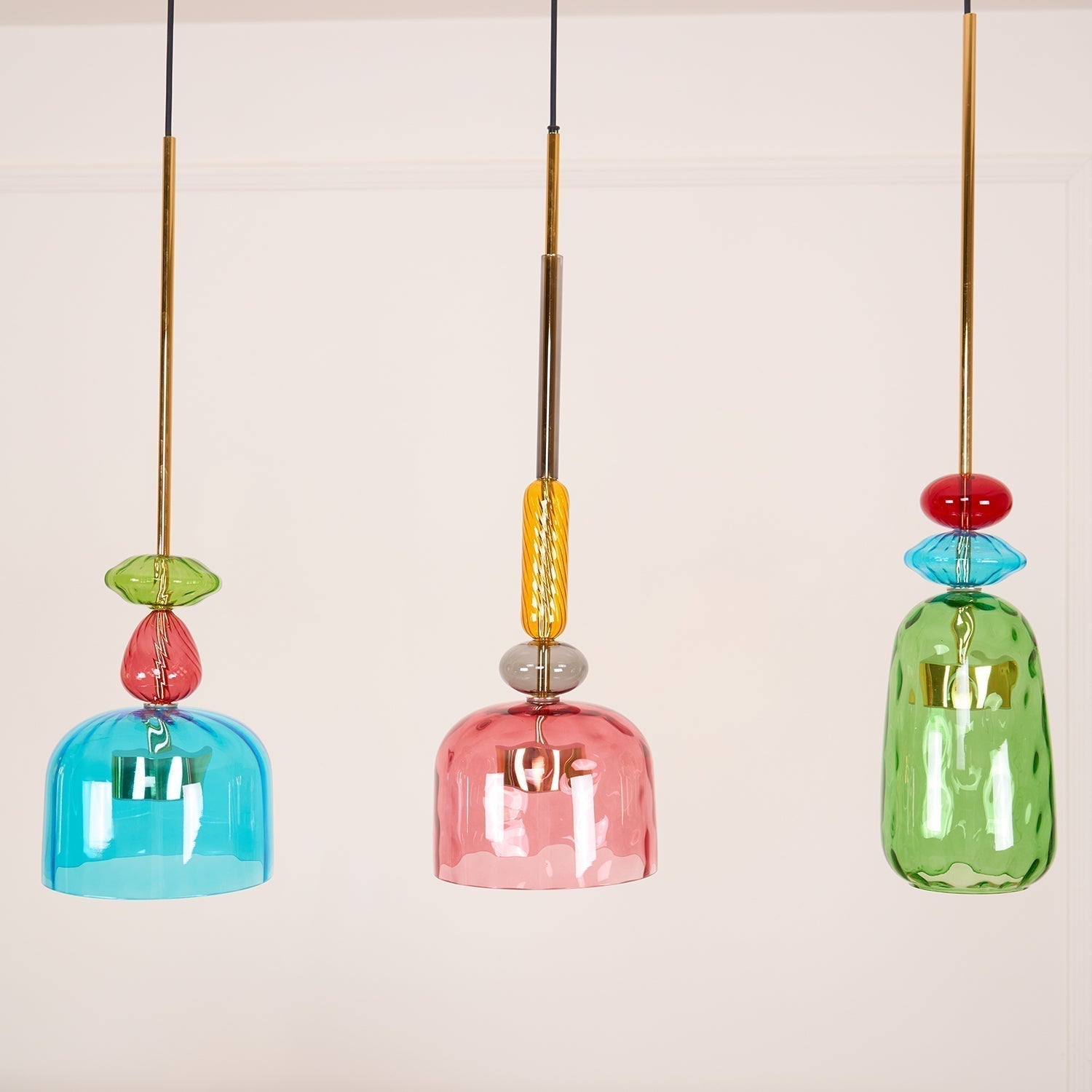 Muse Suspension en Verre Bohémienne