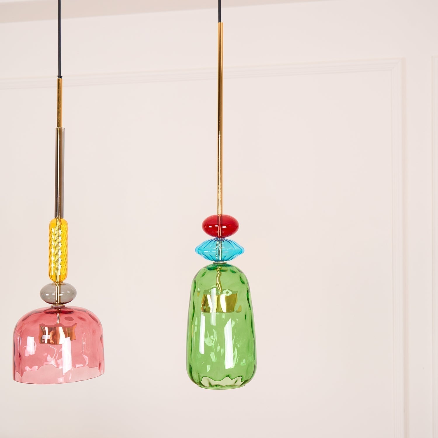 Muse Suspension en Verre Bohémienne