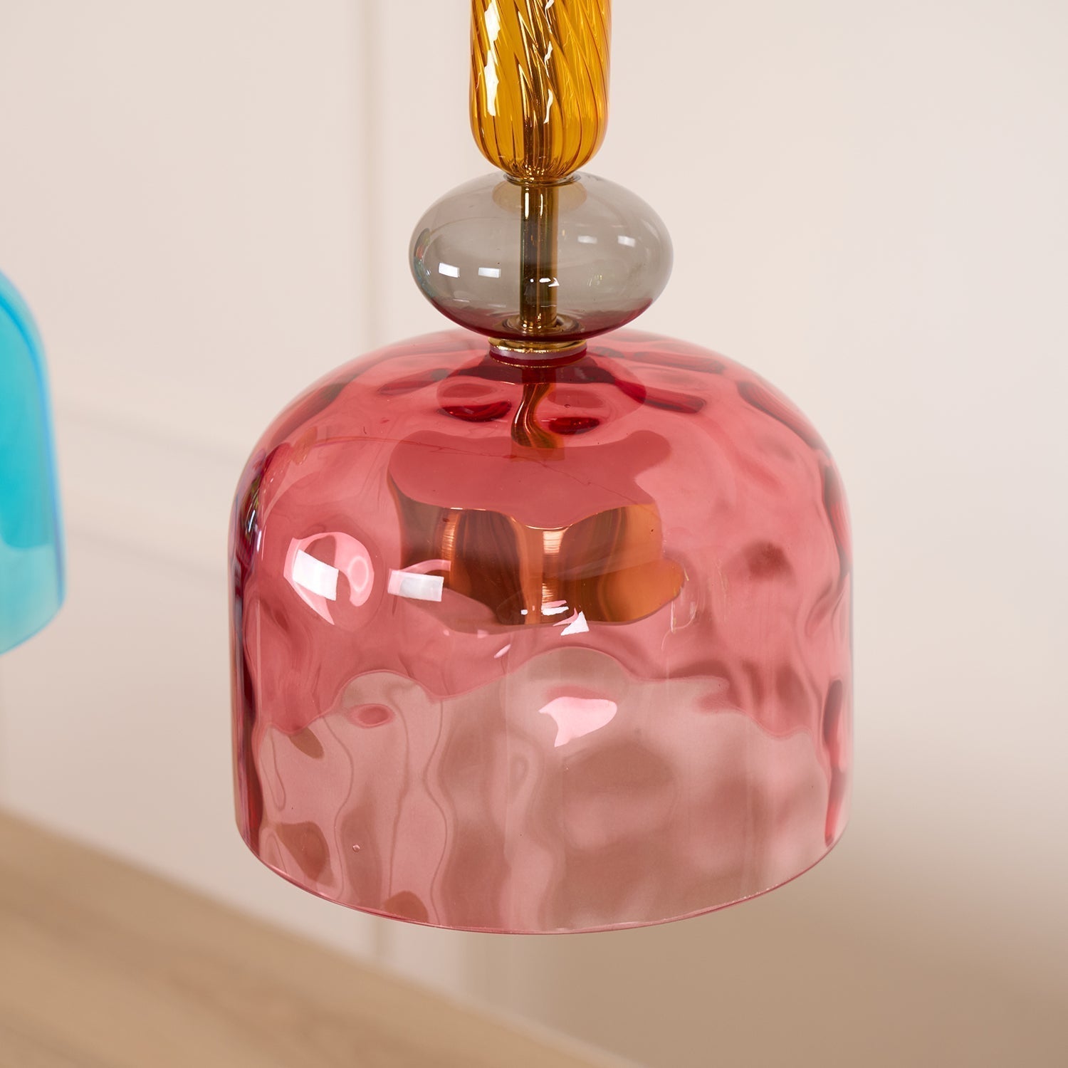 Muse Suspension en Verre Bohémienne