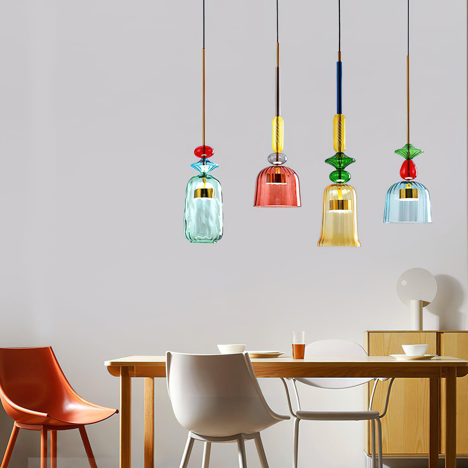 Muse Suspension en Verre Bohémienne
