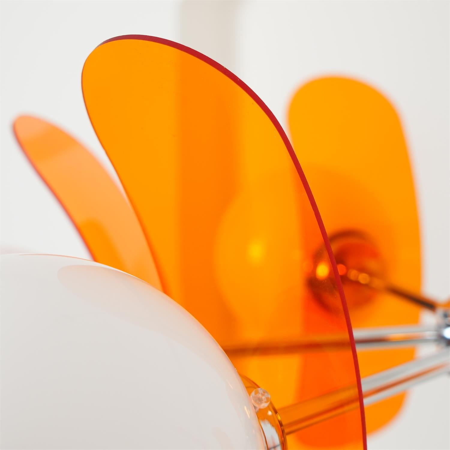 Prism Lustre Sputnik Créatif En Verre Orange Et Acrylique