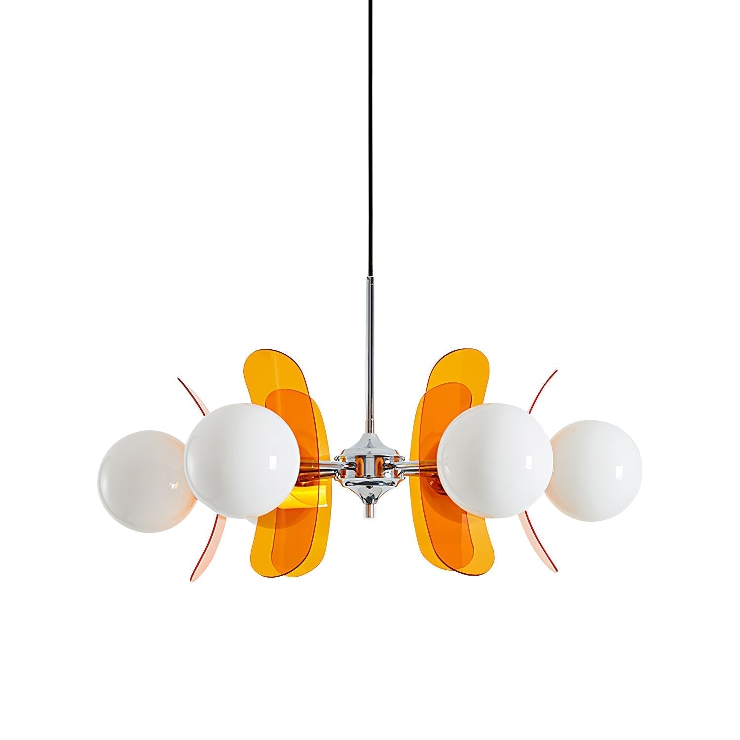 Prism Lustre Sputnik Créatif En Verre Orange Et Acrylique