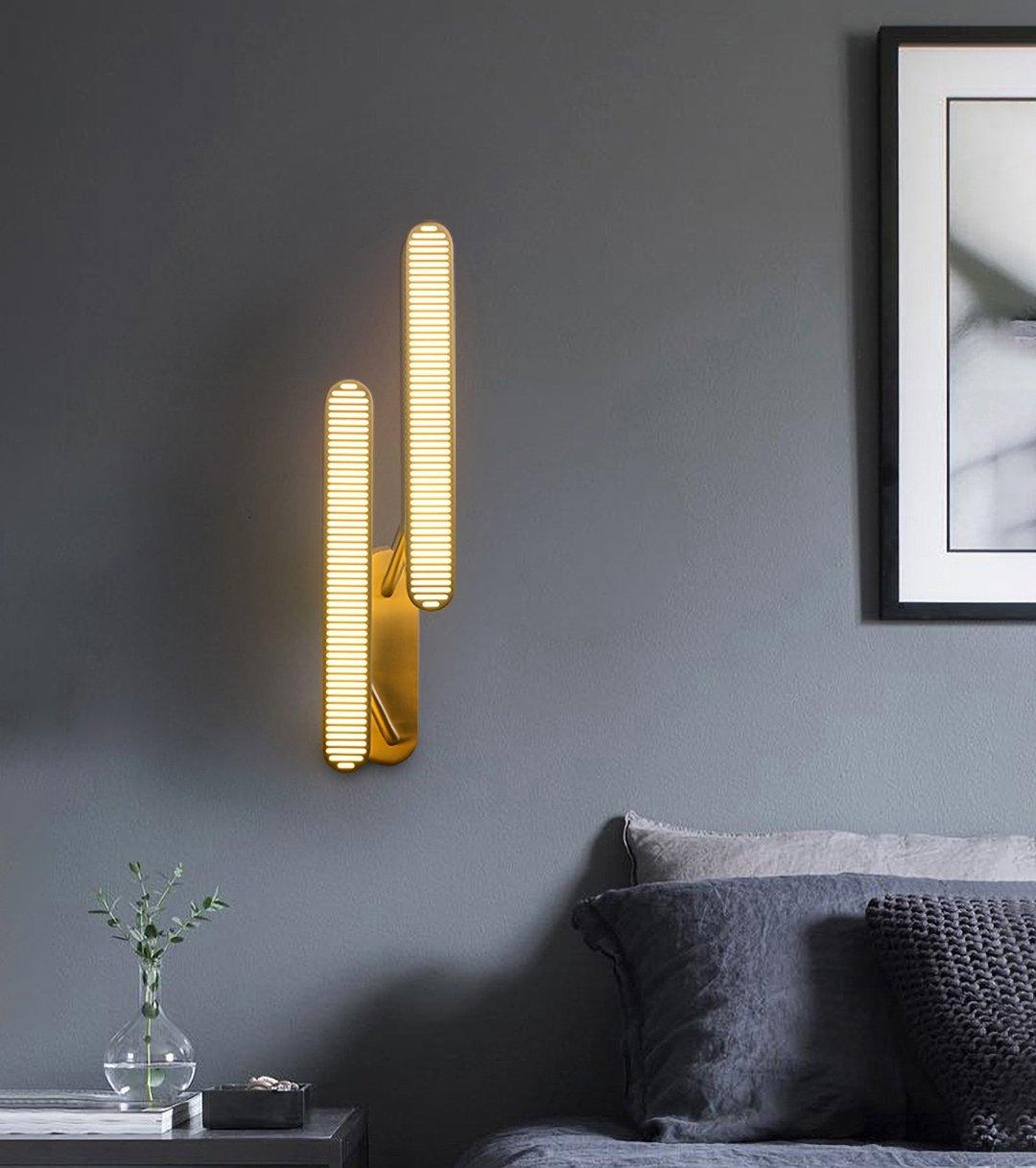 Lustra Lampe Murale en Laiton avec Grille Fendue