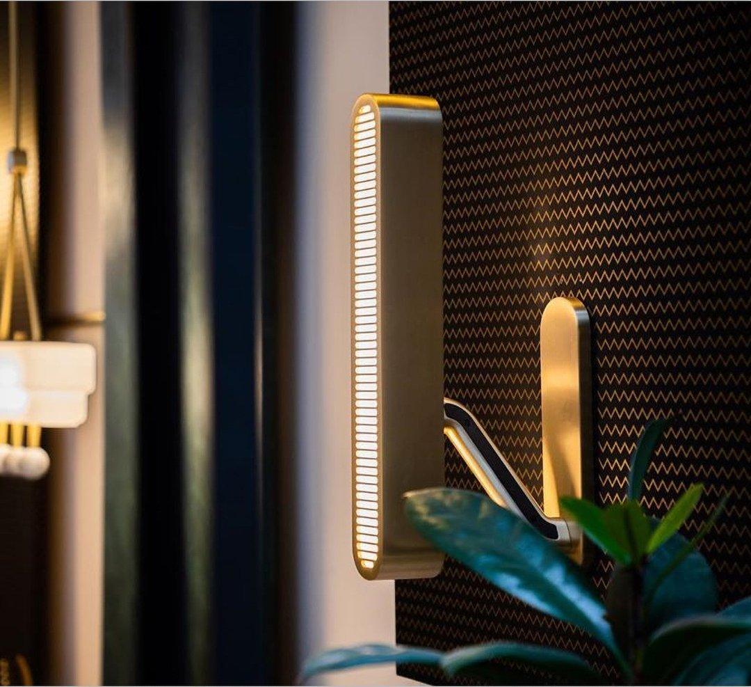 Lustra Lampe Murale en Laiton avec Grille Fendue