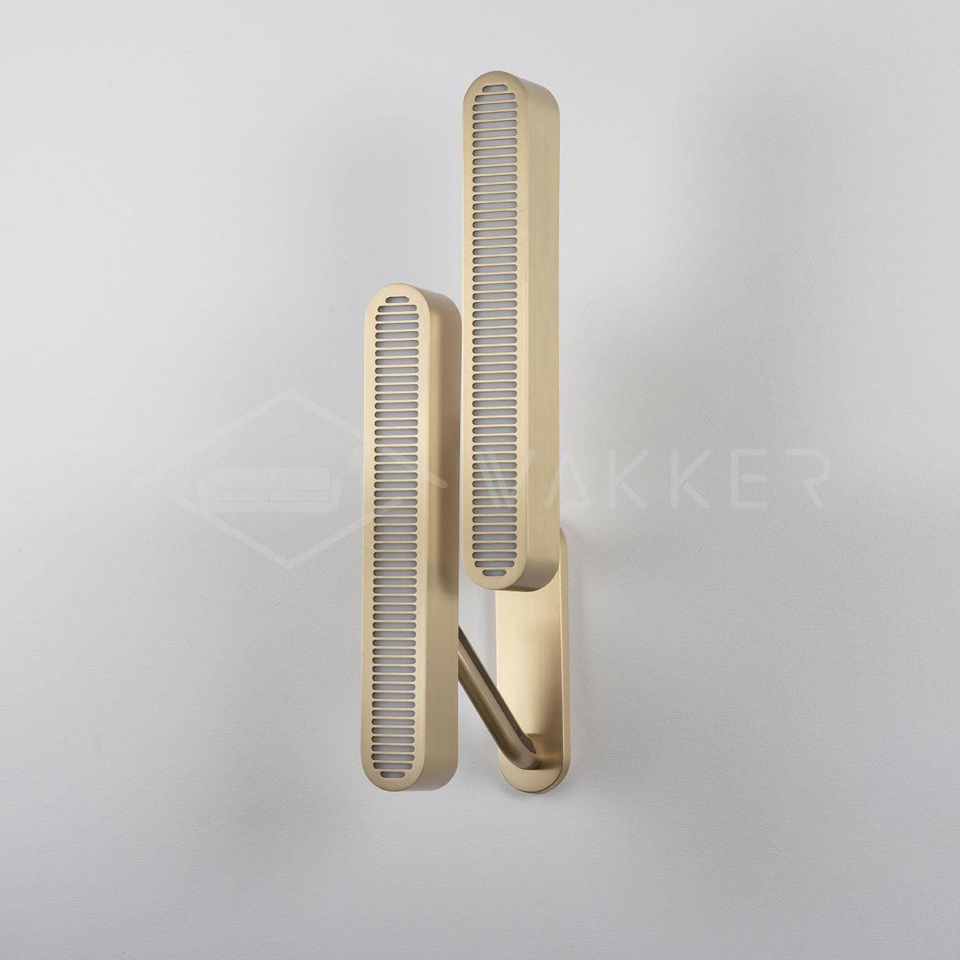 Lustra Lampe Murale en Laiton avec Grille Fendue