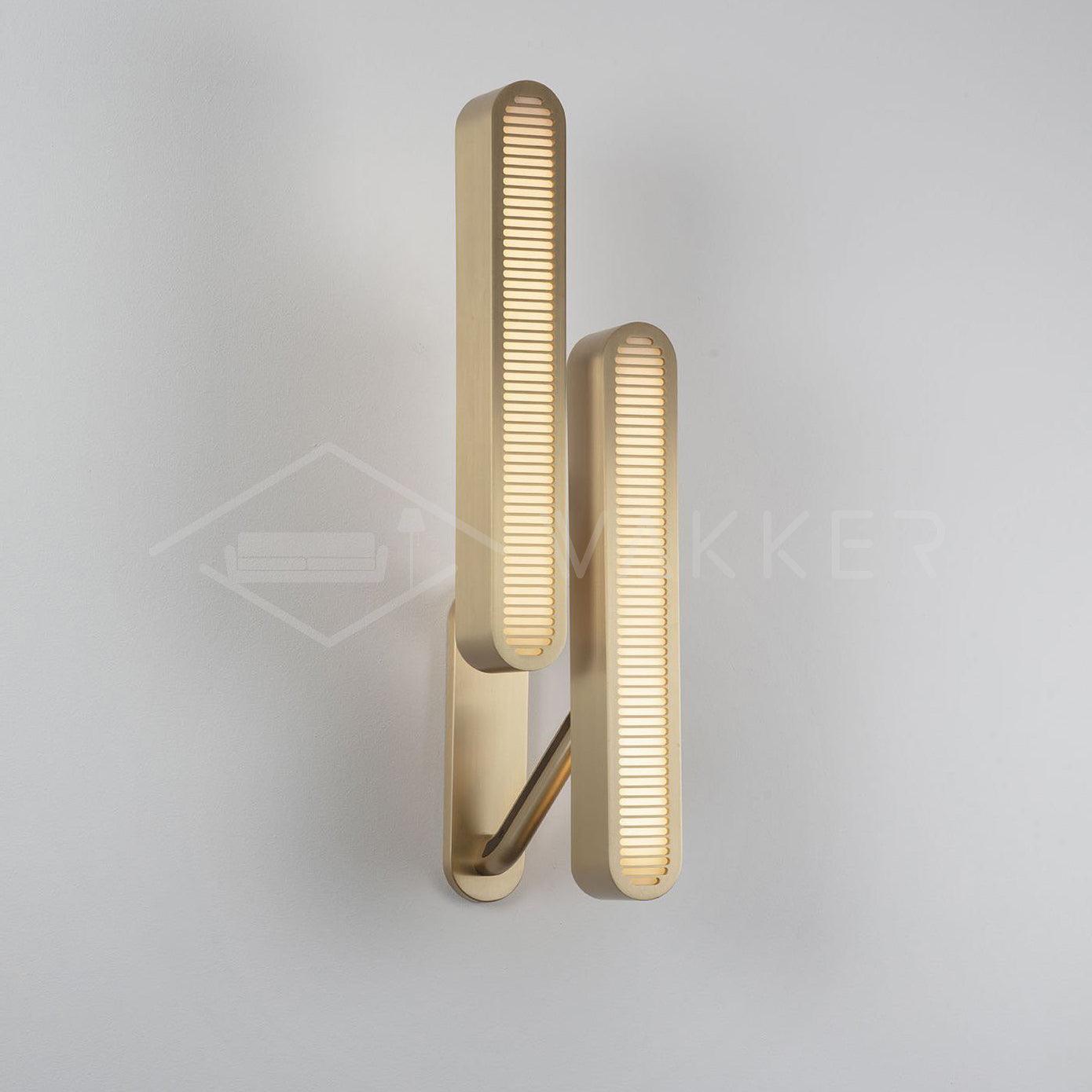 Lustra Lampe Murale en Laiton avec Grille Fendue
