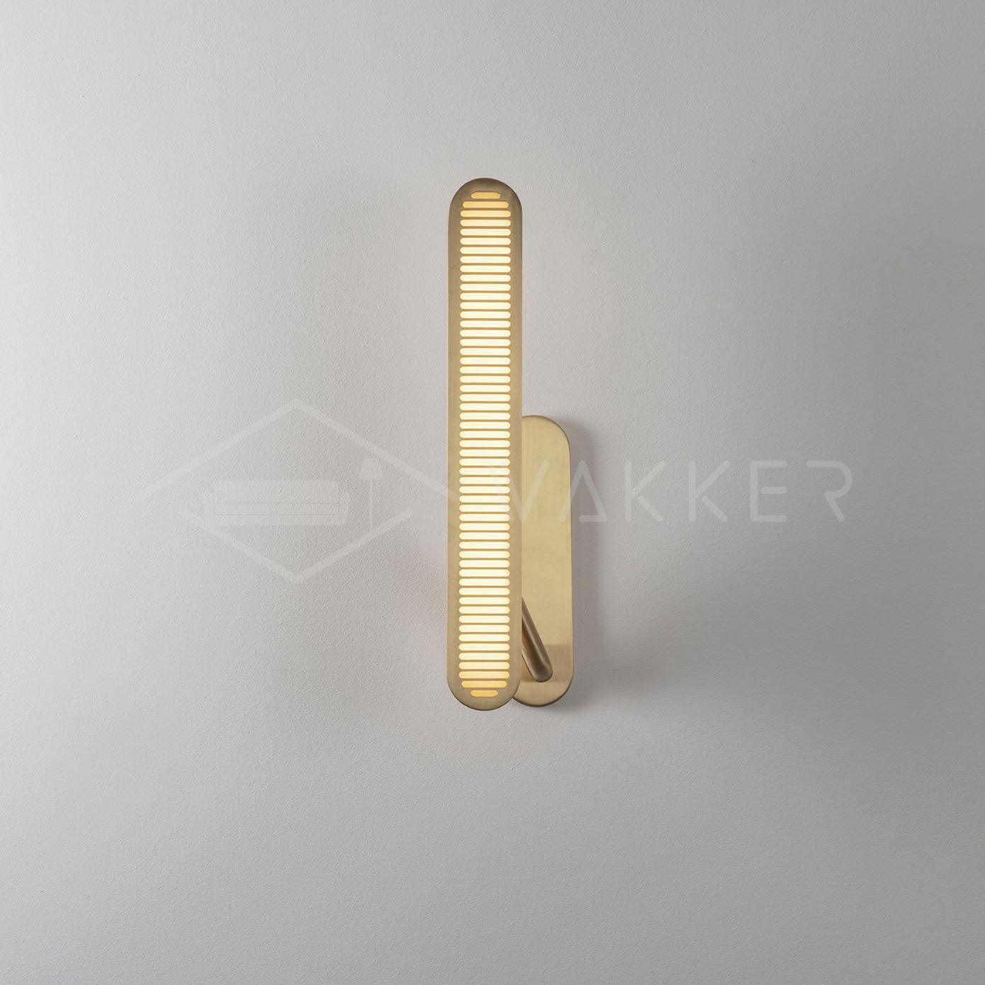 Lustra Lampe Murale en Laiton avec Grille Fendue