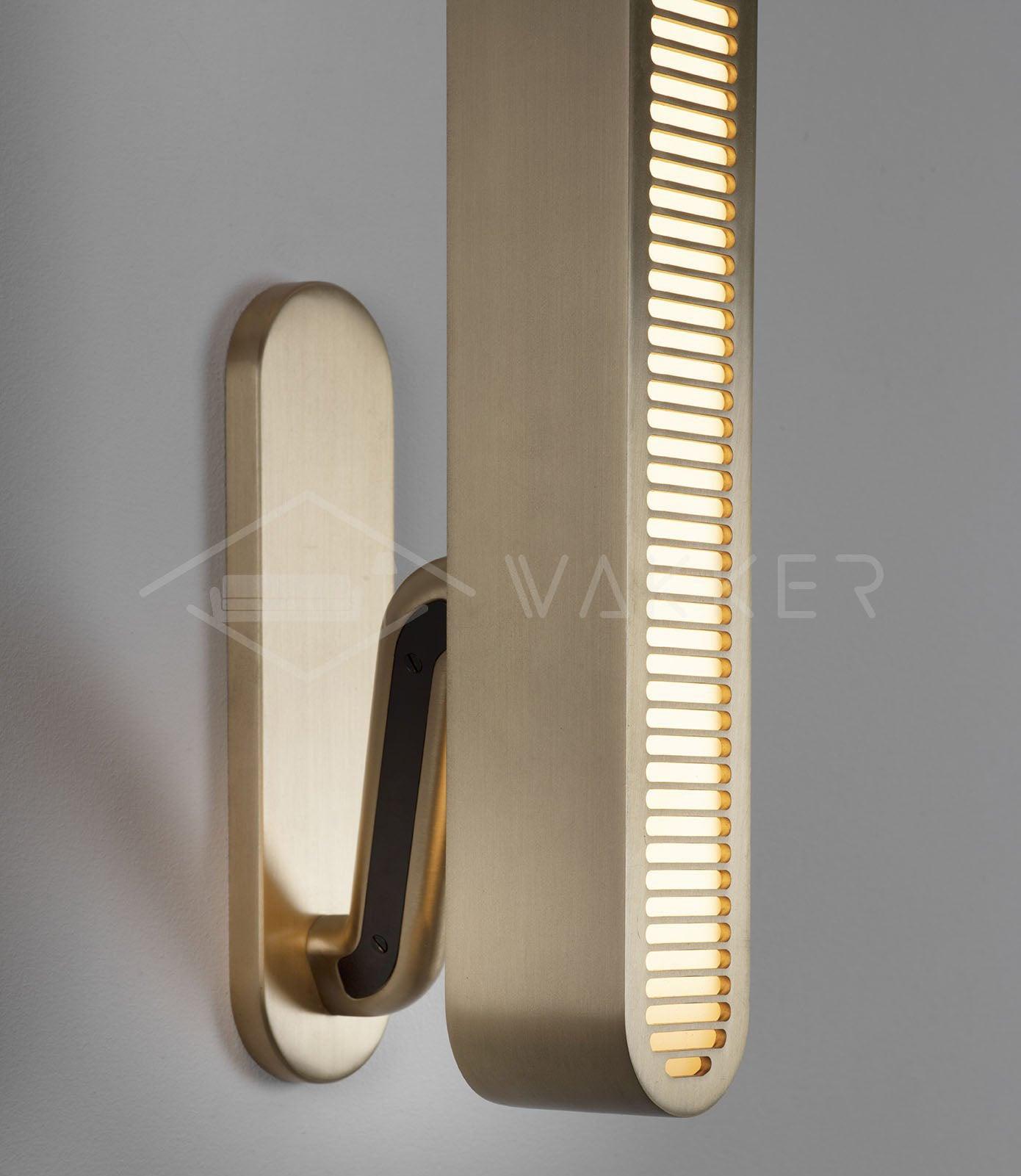 Lustra Lampe Murale en Laiton avec Grille Fendue