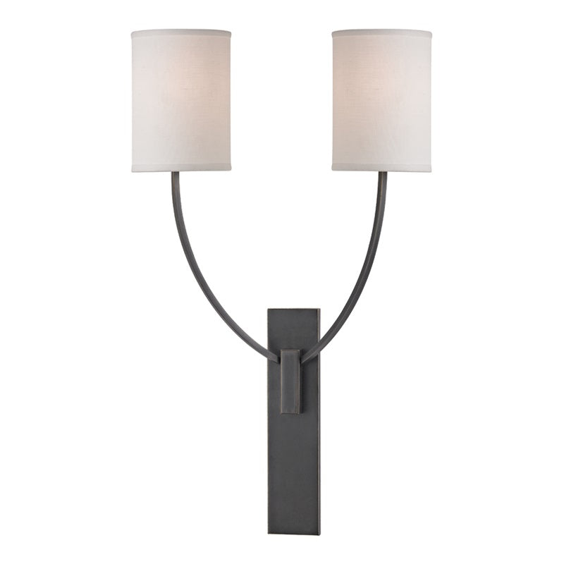 Slate Lampe Murale En Métal Et Tissu Minimaliste Moderne