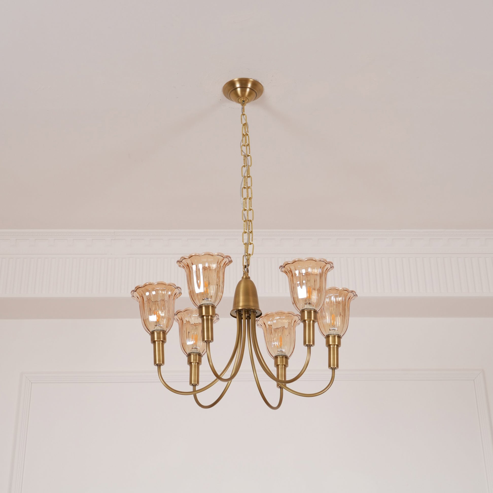 Tempo Lustre Métal Laiton Art Déco Vintage