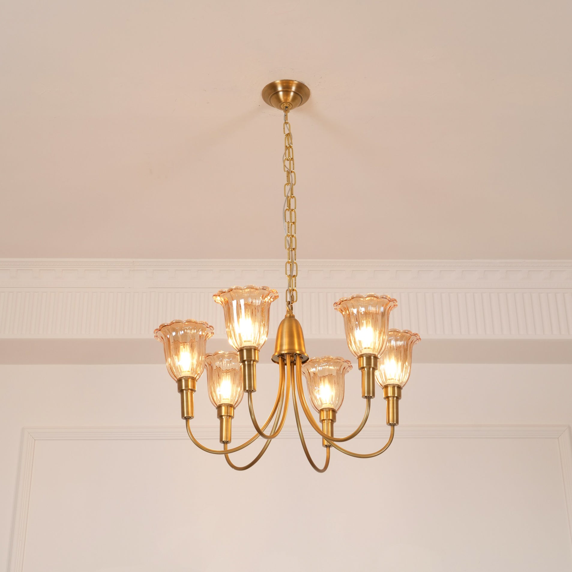 Tempo Lustre Métal Laiton Art Déco Vintage