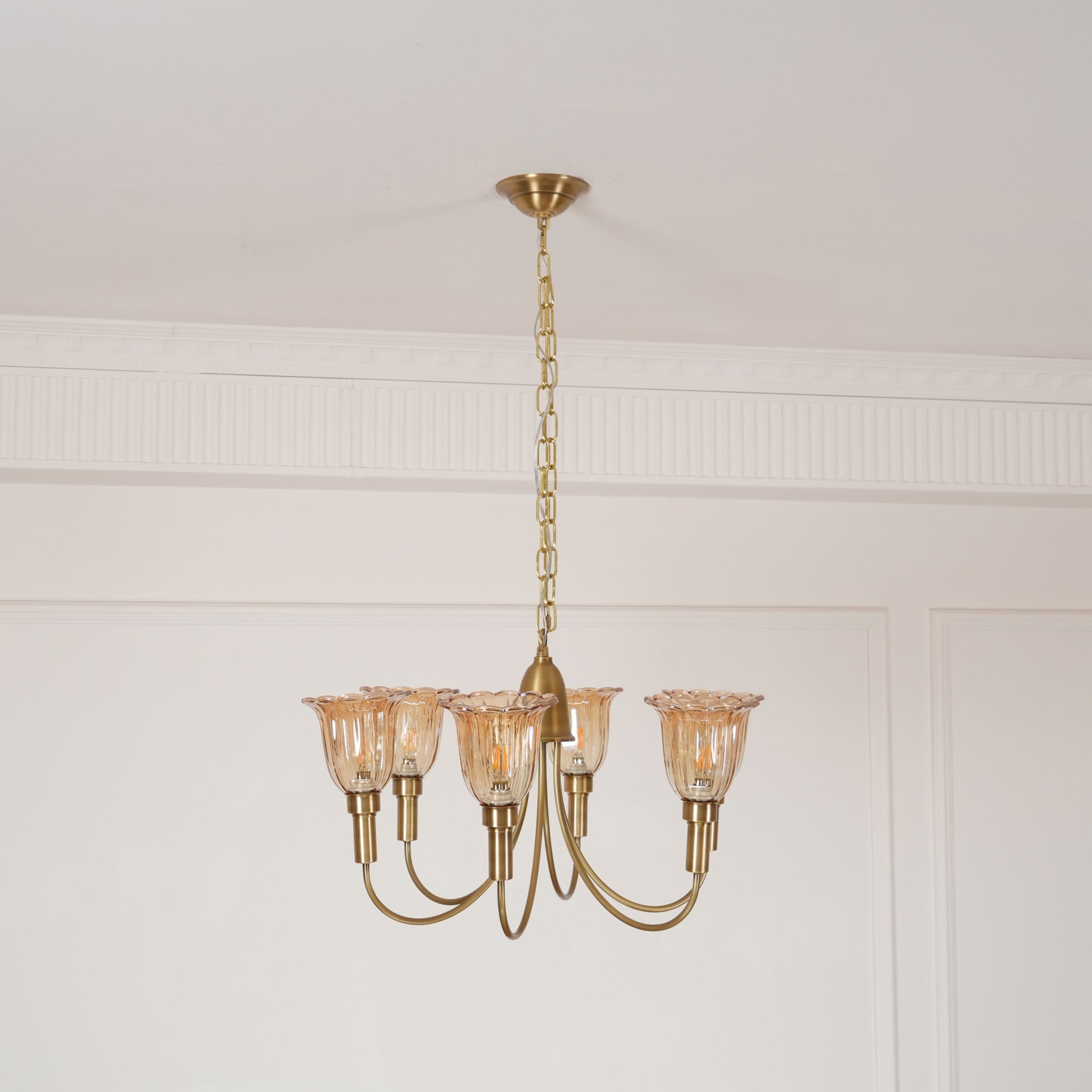 Tempo Lustre Métal Laiton Art Déco Vintage