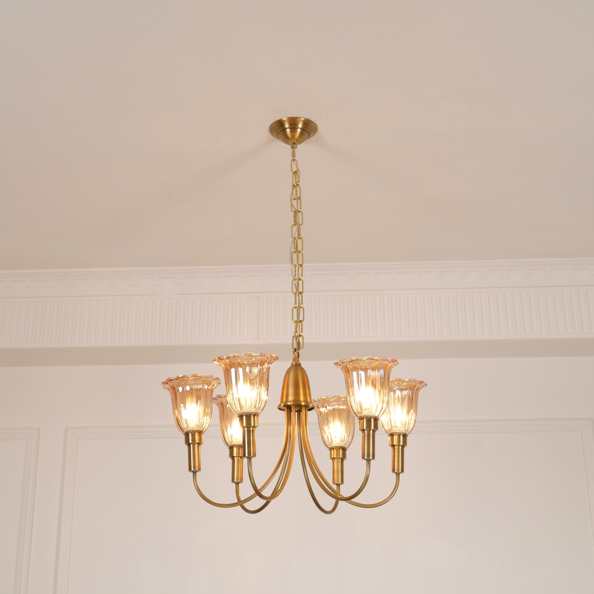 Tempo Lustre Métal Laiton Art Déco Vintage