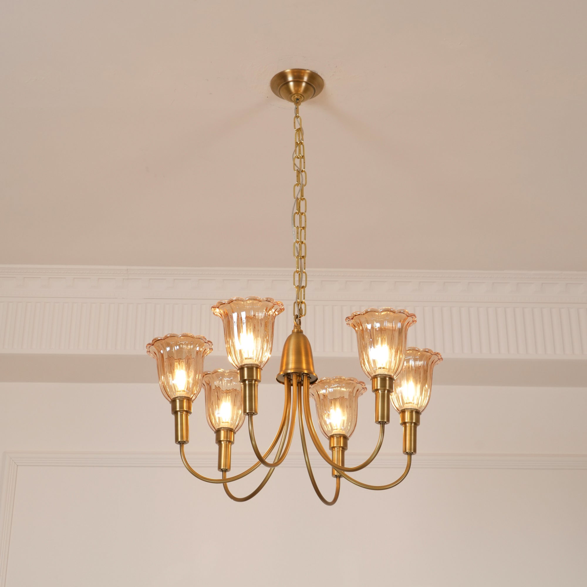 Tempo Lustre Métal Laiton Art Déco Vintage