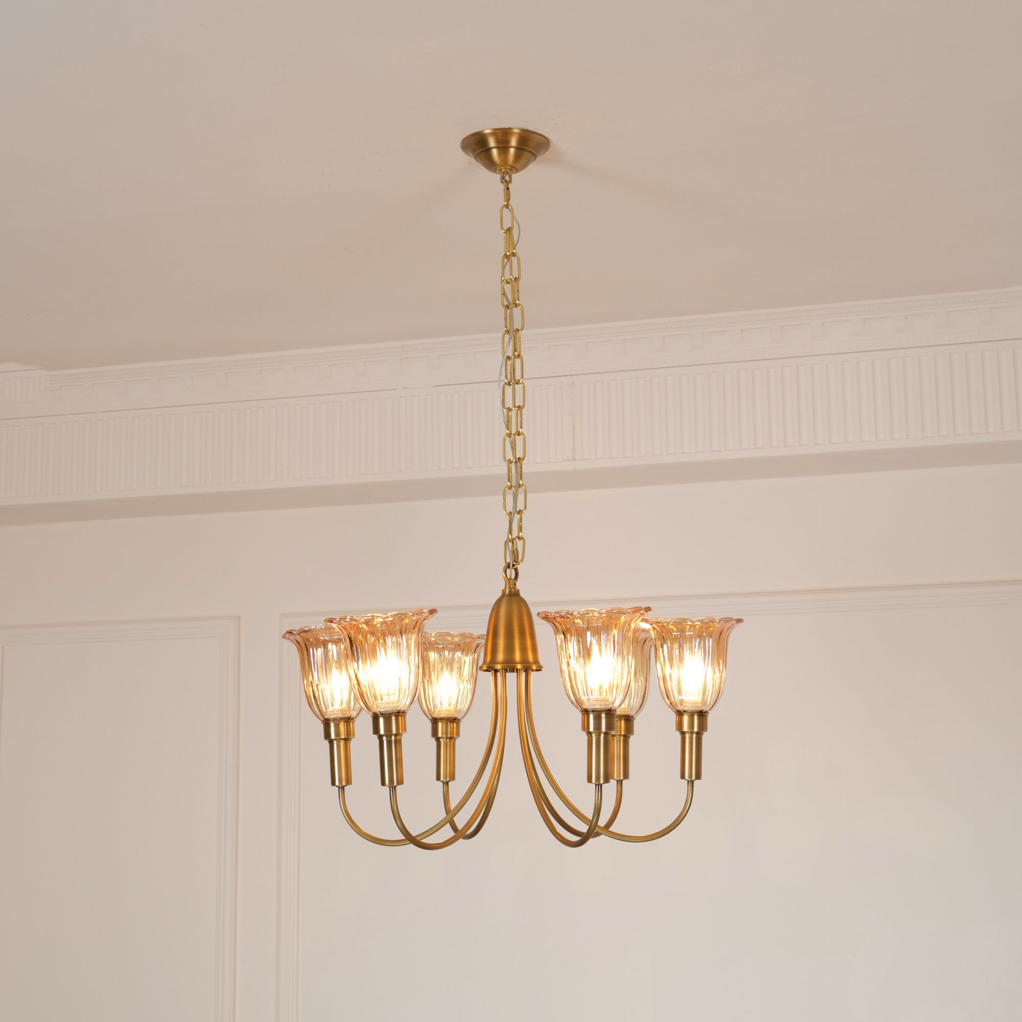 Tempo Lustre Métal Laiton Art Déco Vintage