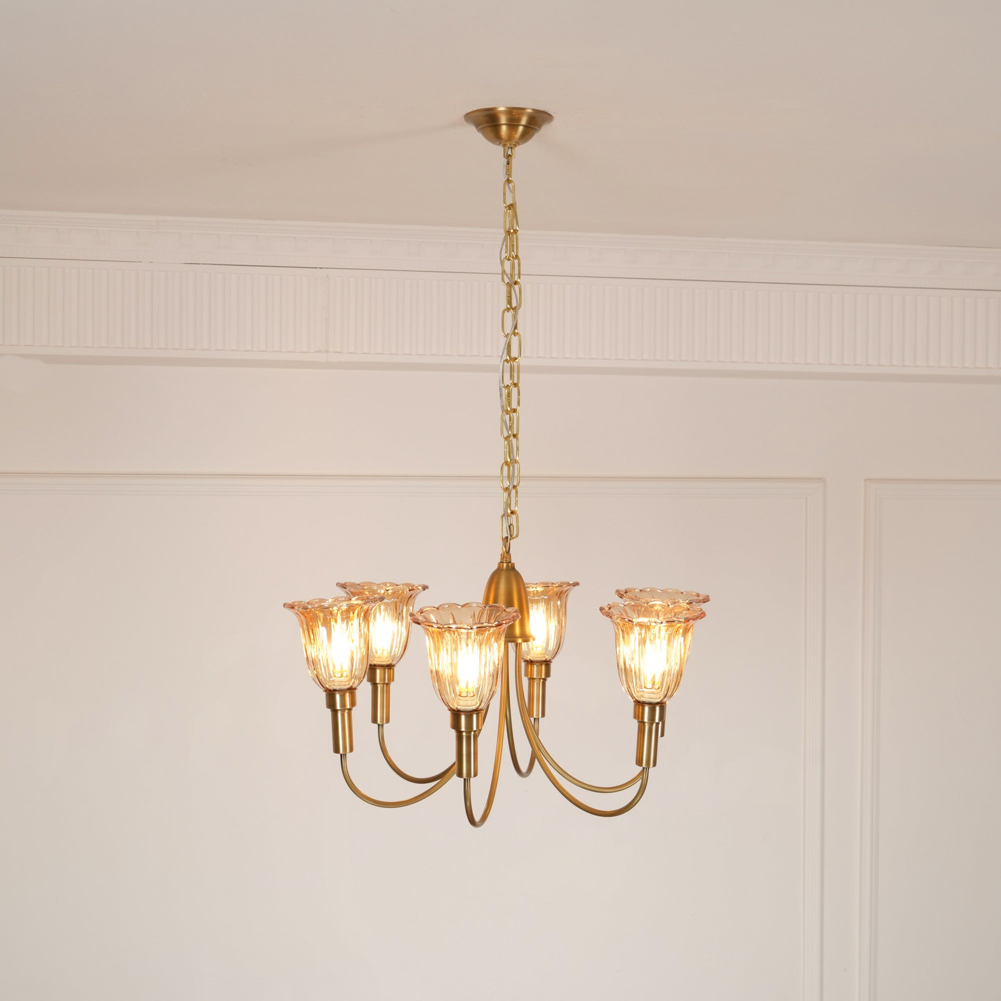 Tempo Lustre Métal Laiton Art Déco Vintage