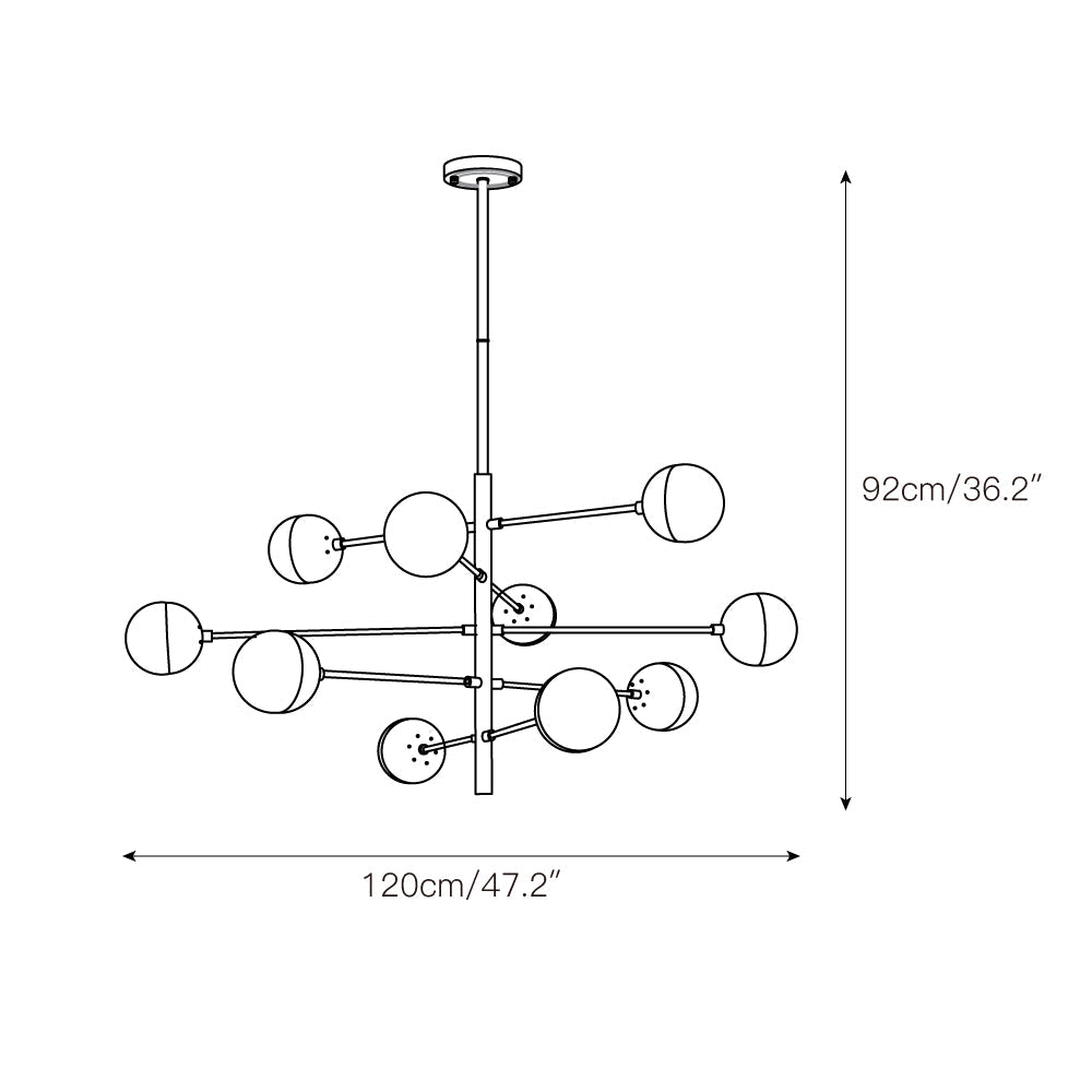 Ultra Lustre Métal Laiton Verre Minimaliste Moderne