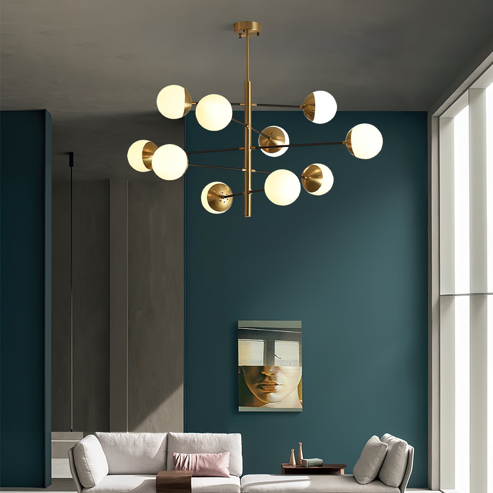Ultra Lustre Métal Laiton Verre Minimaliste Moderne