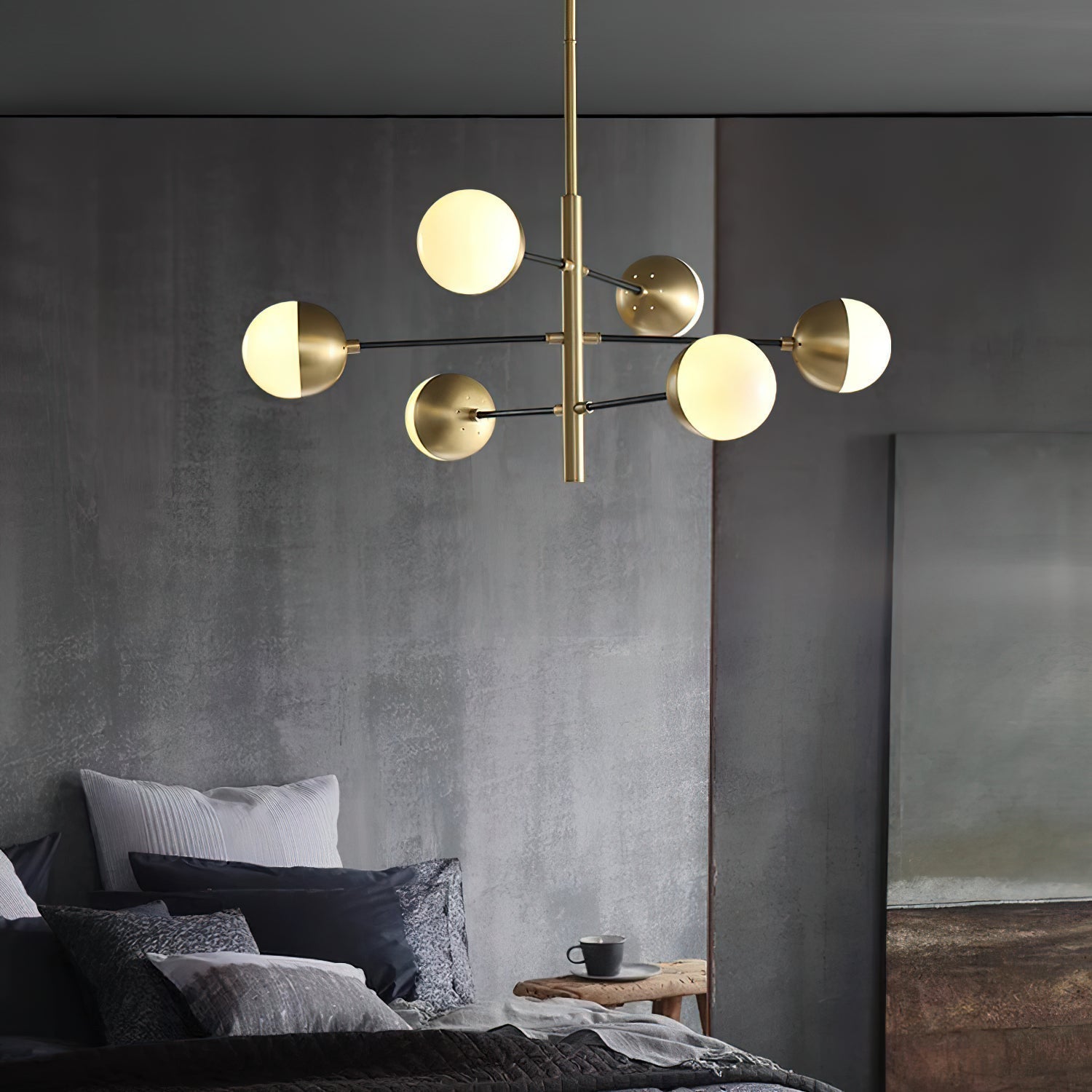 Ultra Lustre Métal Laiton Verre Minimaliste Moderne