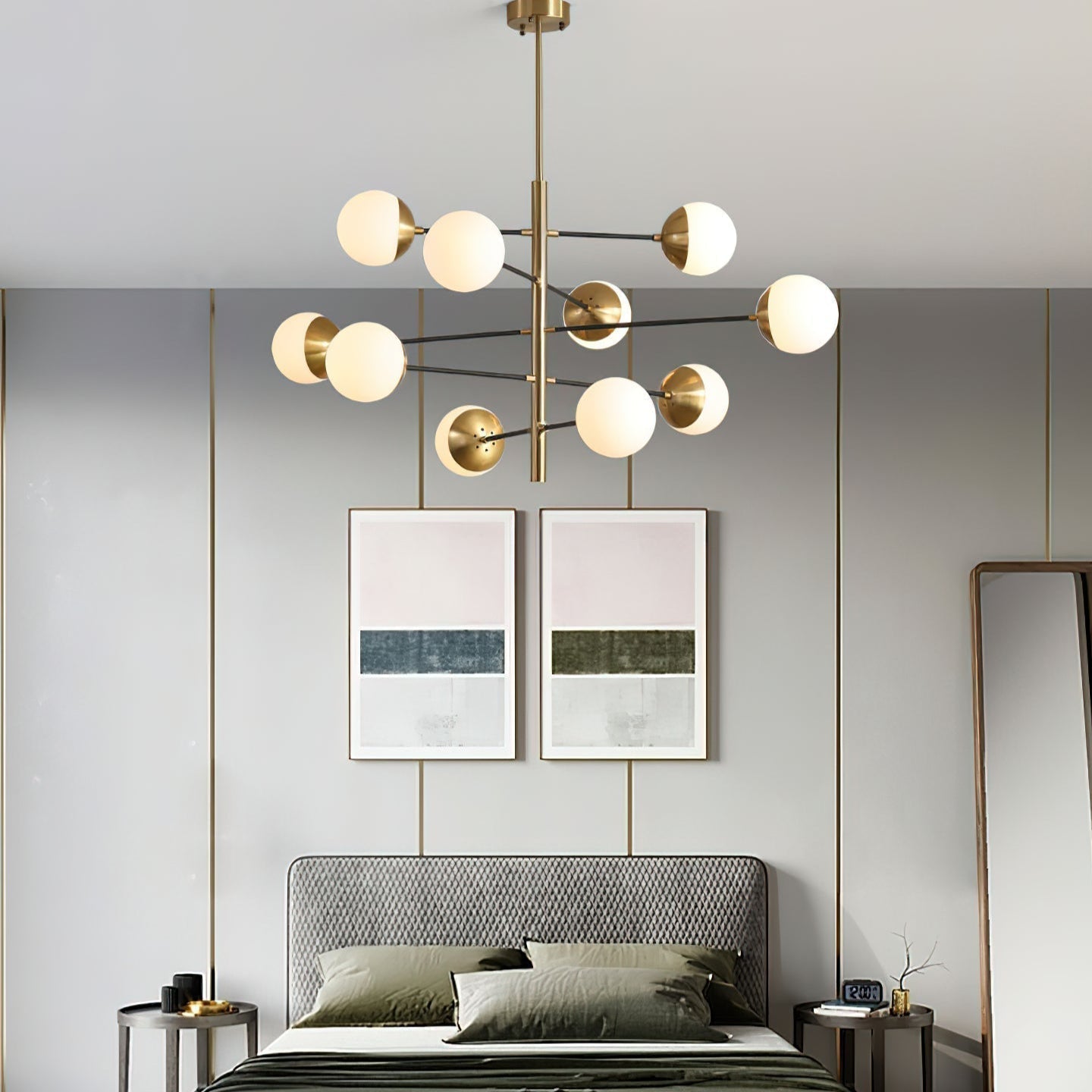 Ultra Lustre Métal Laiton Verre Minimaliste Moderne