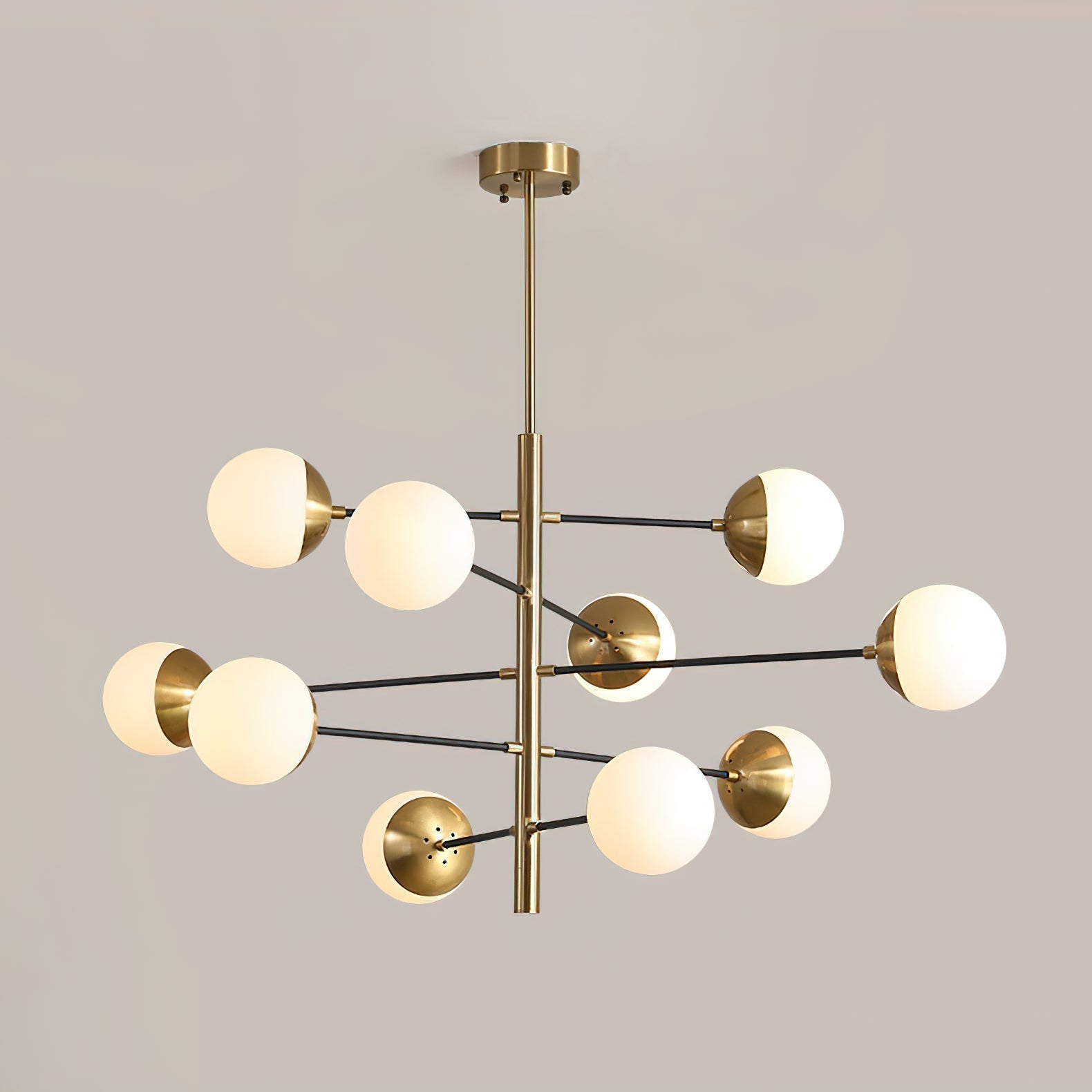 Ultra Lustre Métal Laiton Verre Minimaliste Moderne