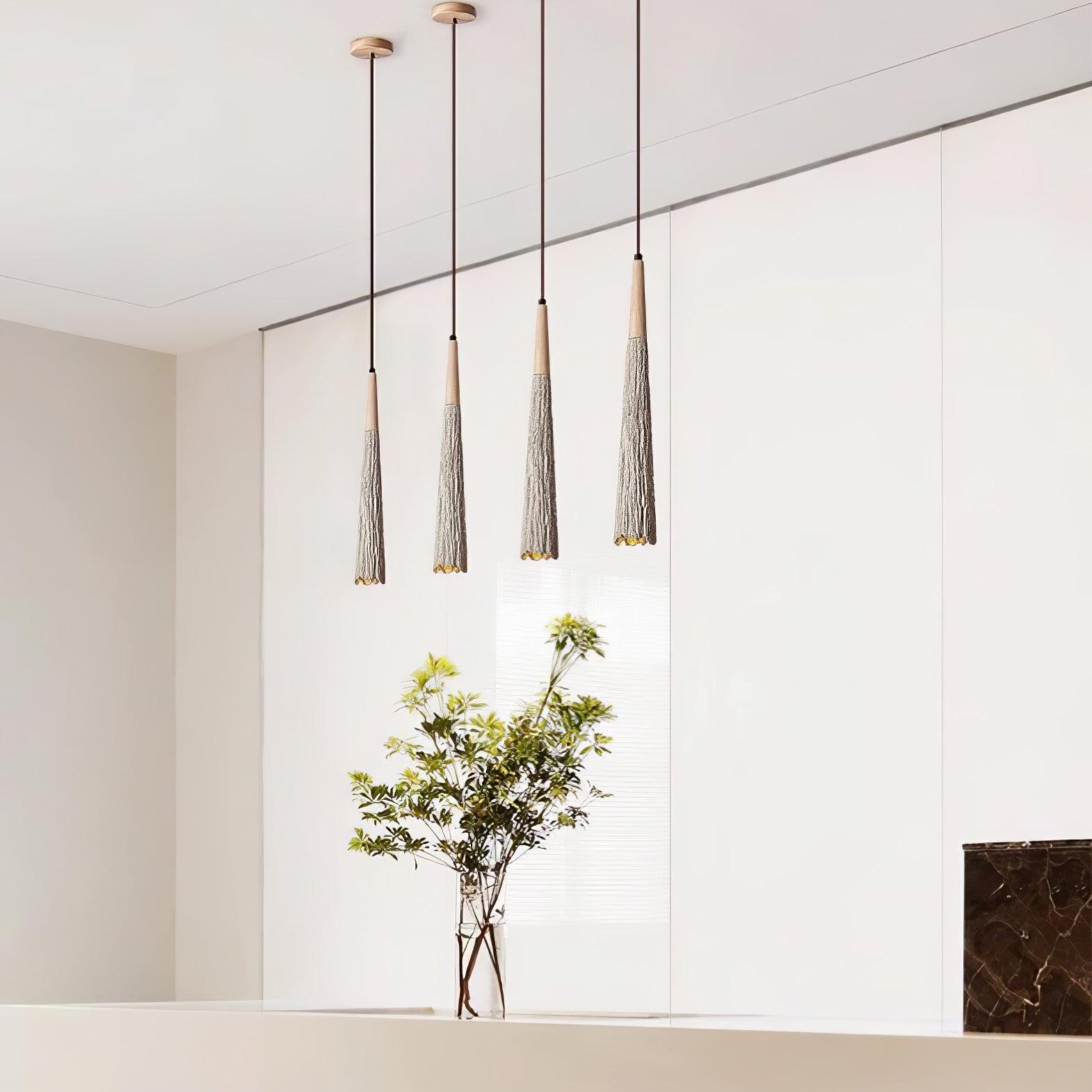 Solara Lampe suspendue en béton plissé