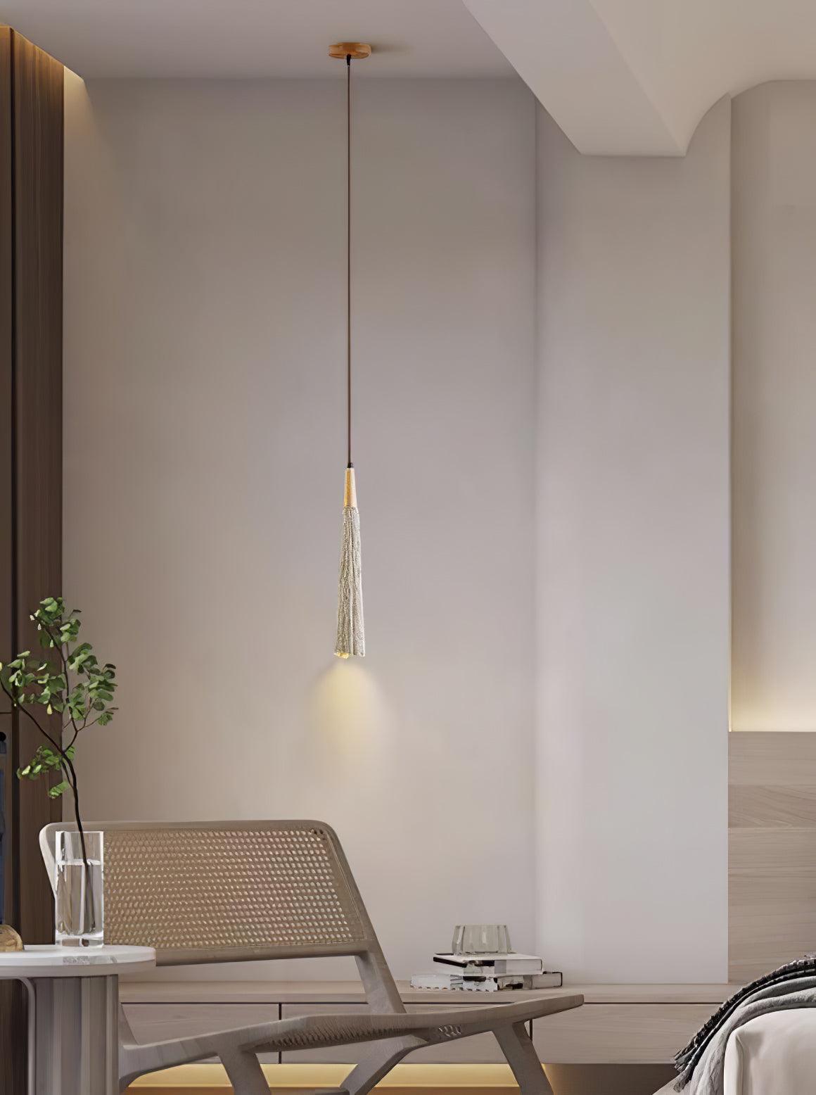 Solara Lampe suspendue en béton plissé