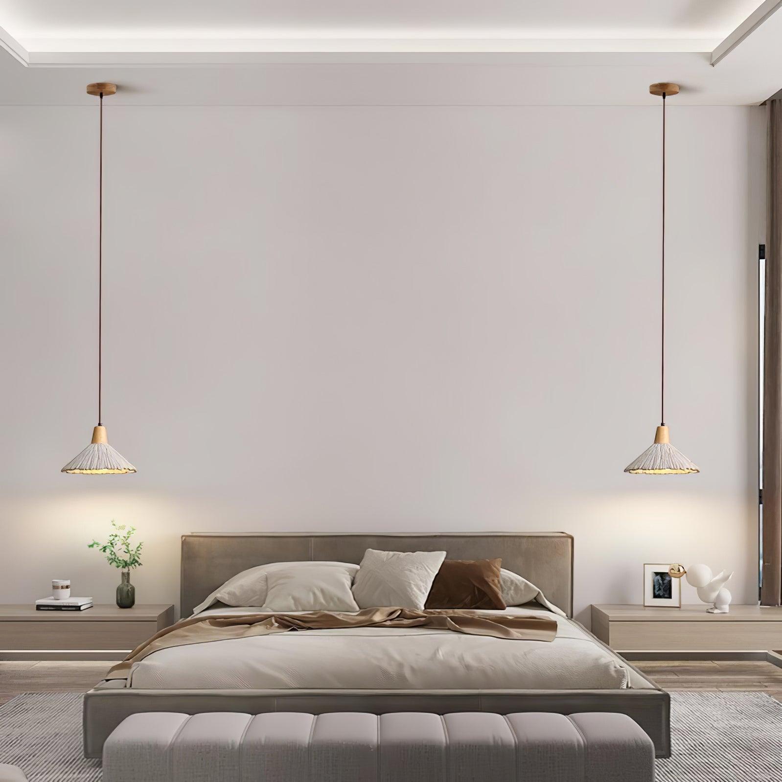 Solara Lampe suspendue en béton plissé