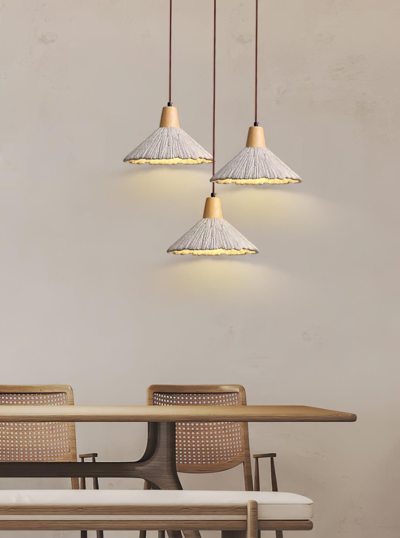 Solara Lampe suspendue en béton plissé