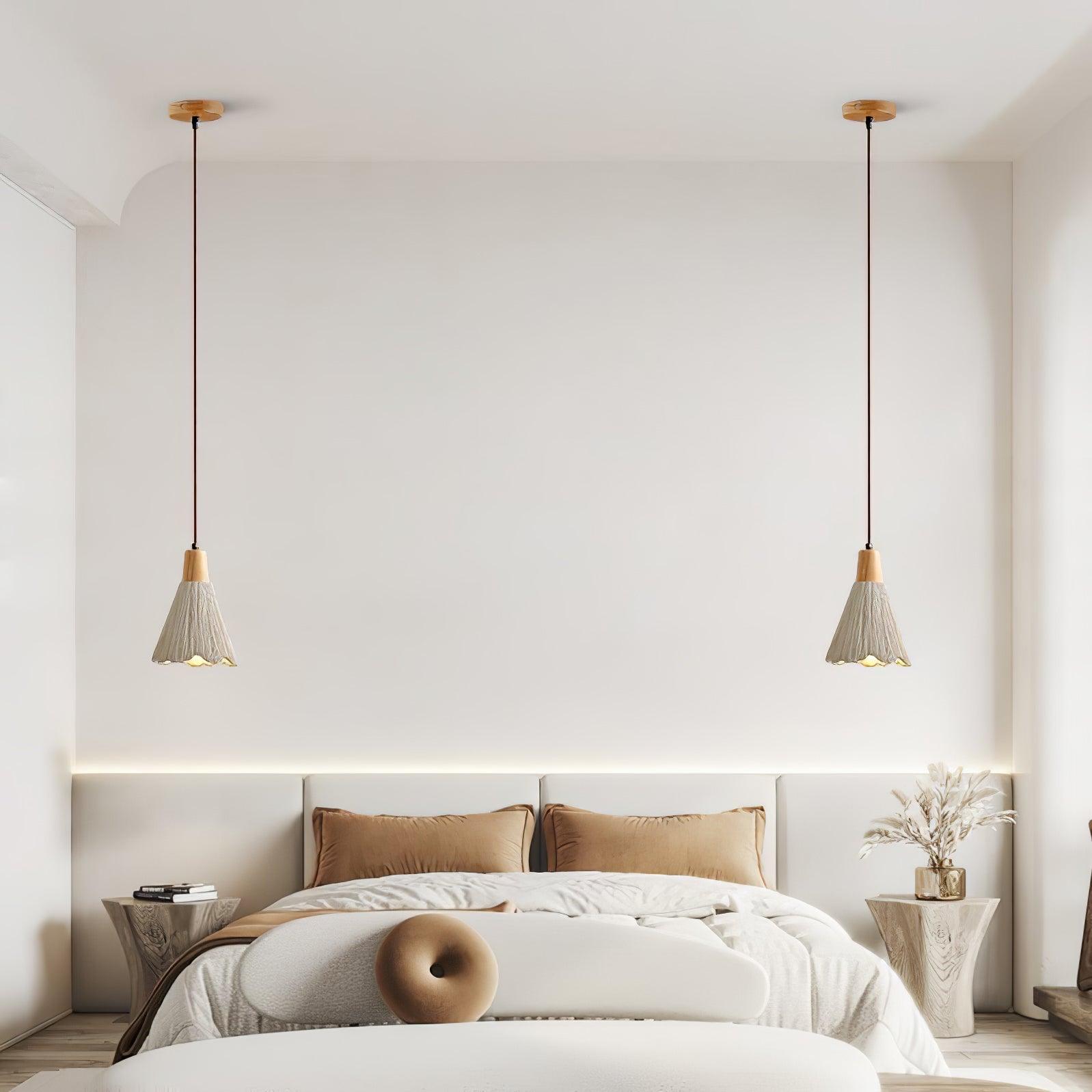 Solara Lampe suspendue en béton plissé