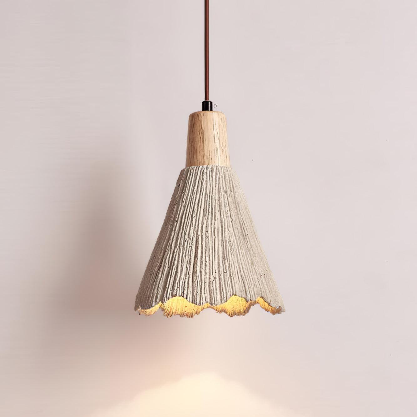 Solara Lampe suspendue en béton plissé