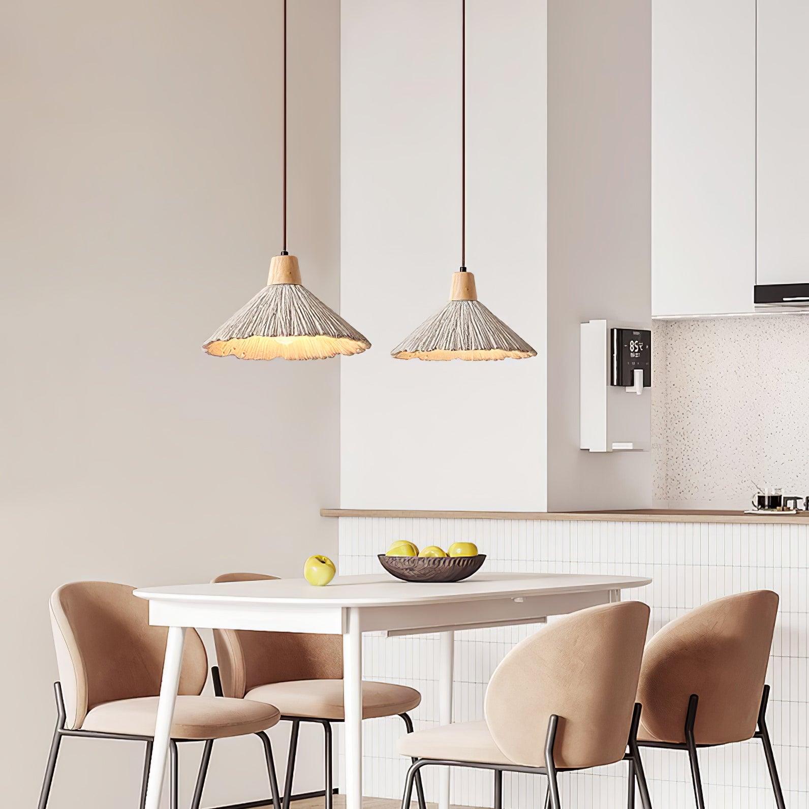 Solara Lampe suspendue en béton plissé