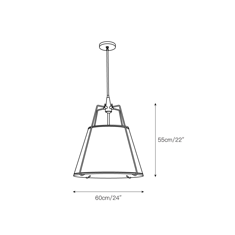 Veshaa Suspension Tissu Industrielle Vintage Tambour