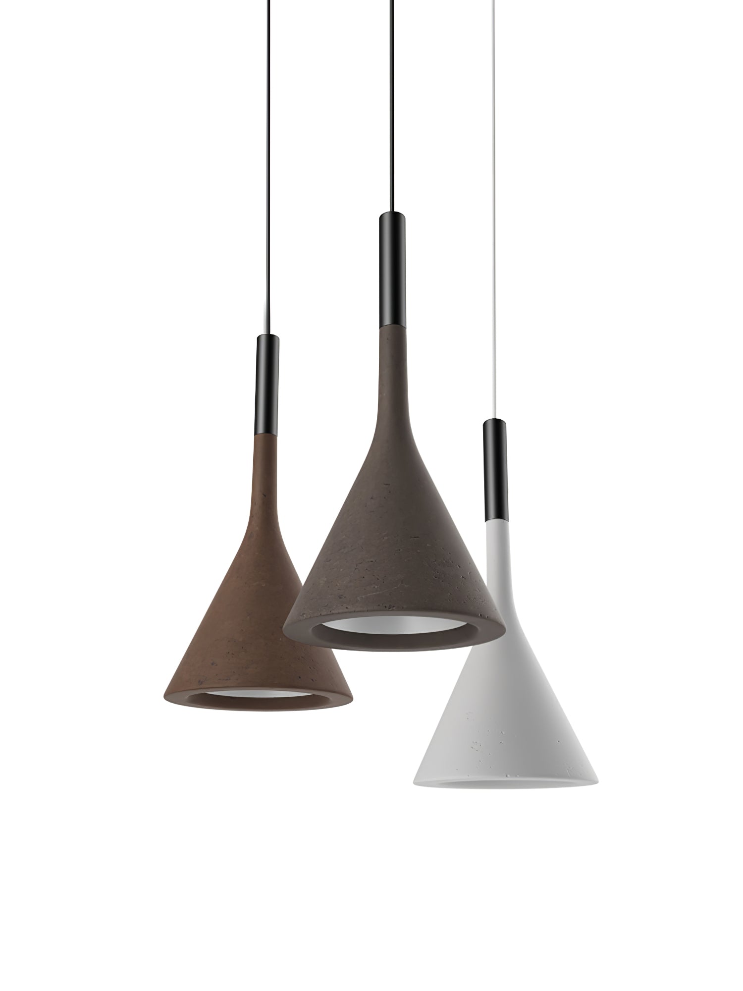 Solara Lampe suspendue conique en béton industrielle