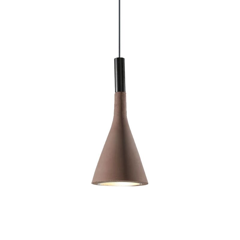 Solara Lampe suspendue conique en béton industrielle