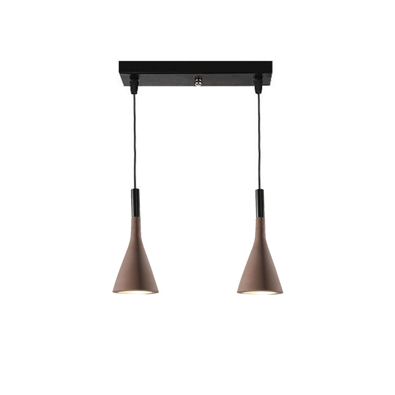 Solara Lampe suspendue conique en béton industrielle